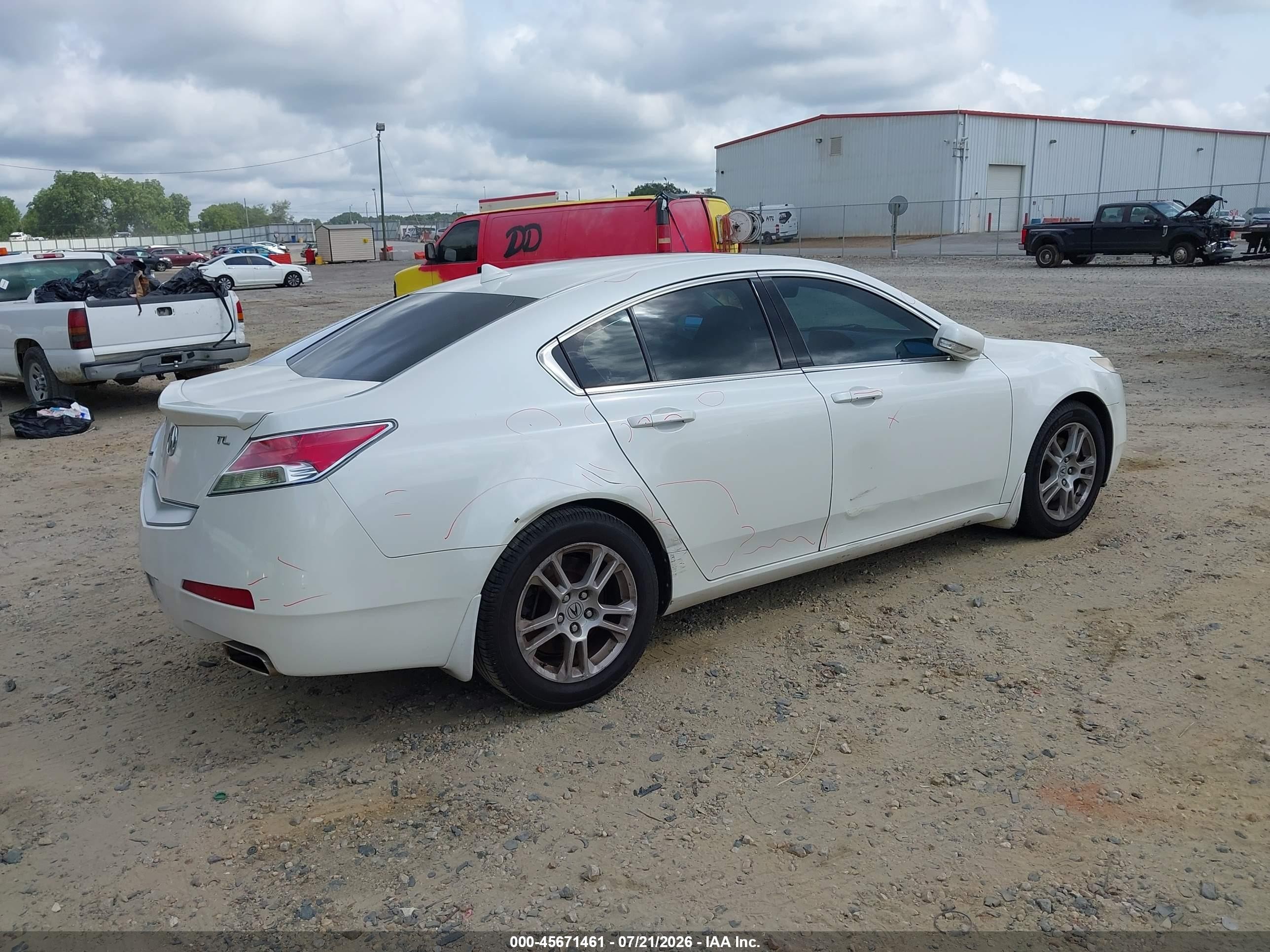 2009 Acura Tl 3.5 White vin: 19UUA86249A015941