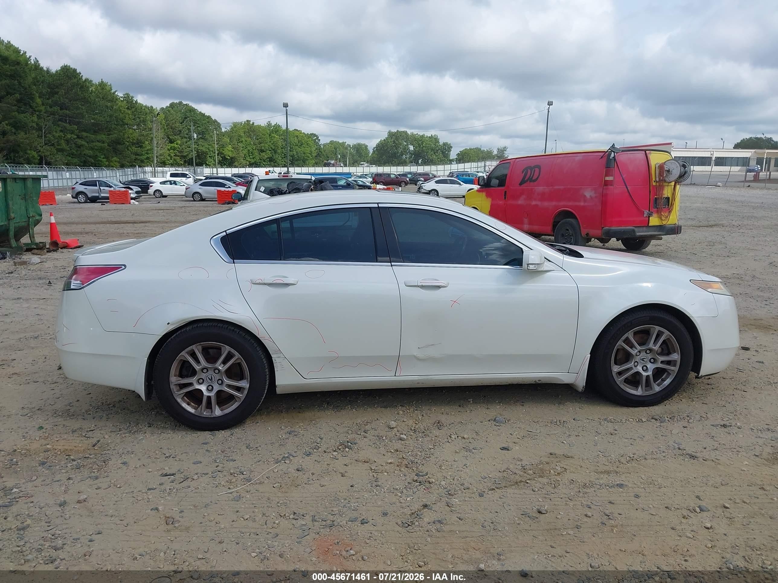2009 Acura Tl 3.5 White vin: 19UUA86249A015941