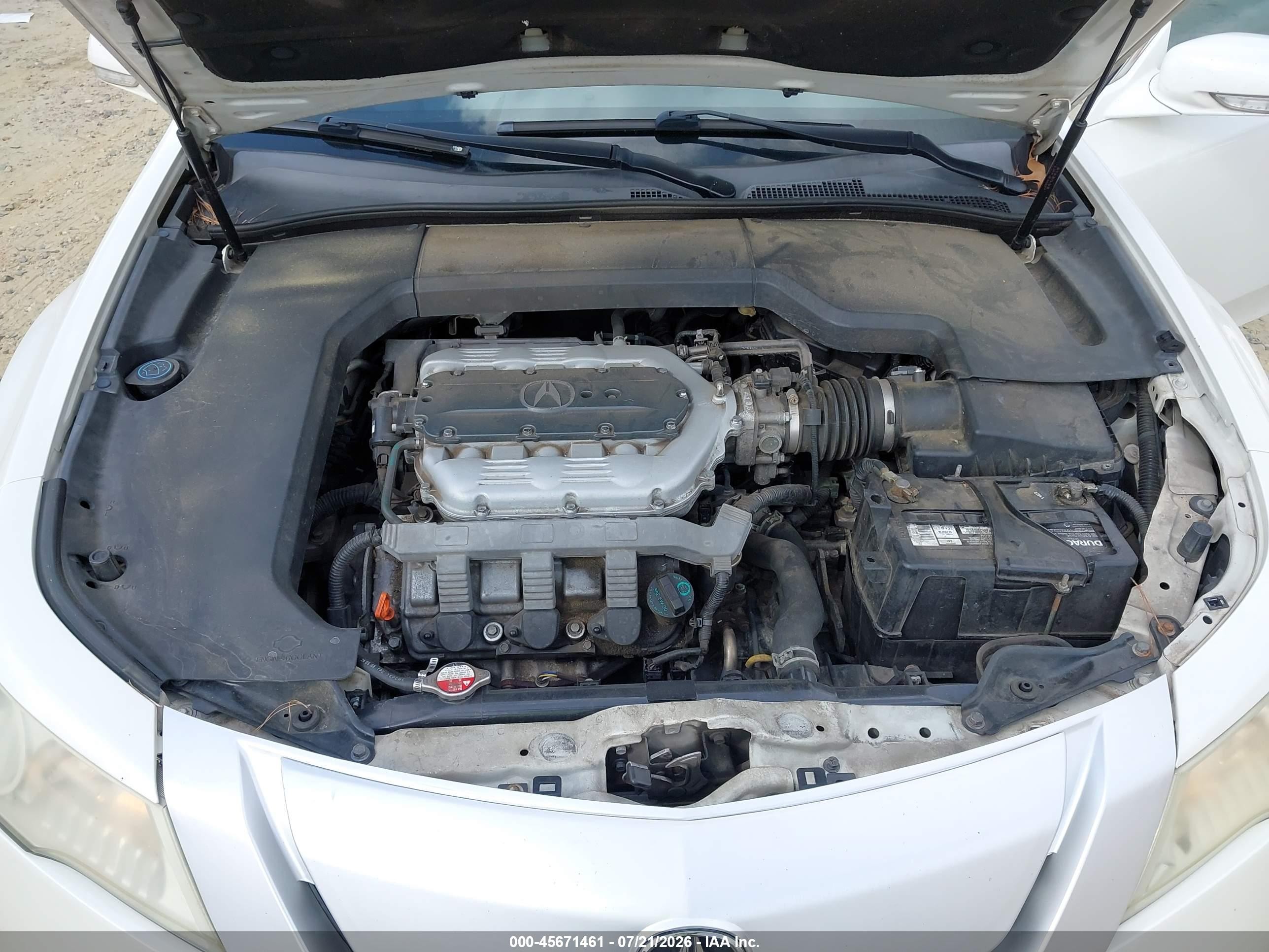 2009 Acura Tl 3.5 White vin: 19UUA86249A015941
