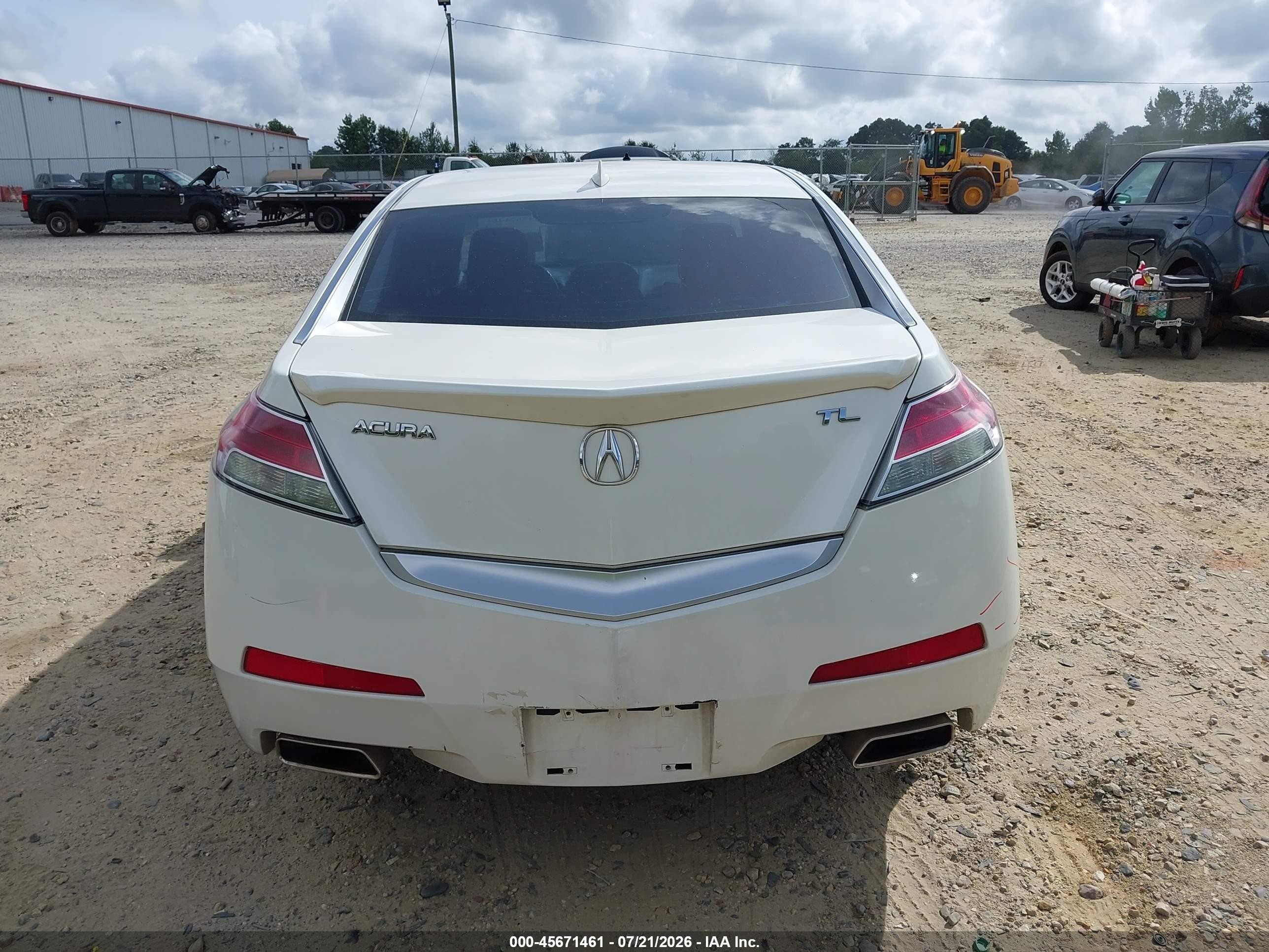 2009 Acura Tl 3.5 White vin: 19UUA86249A015941