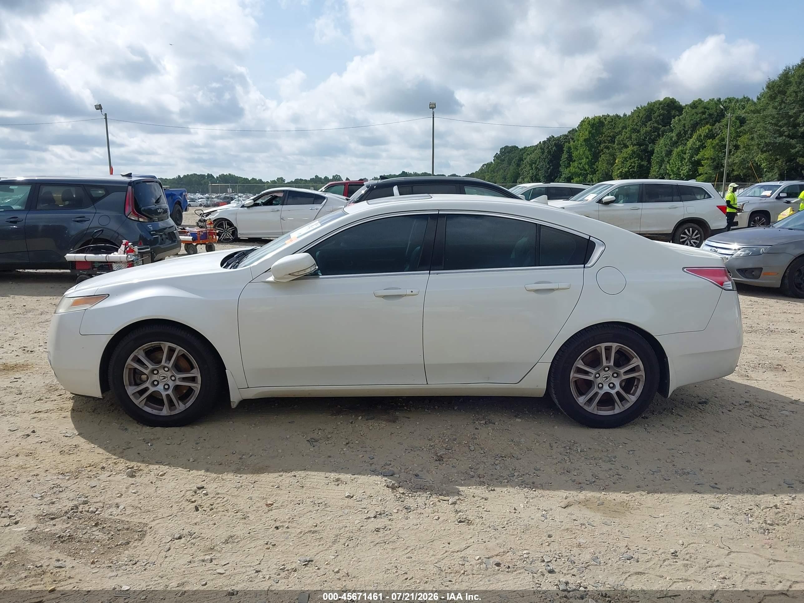 2009 Acura Tl 3.5 White vin: 19UUA86249A015941