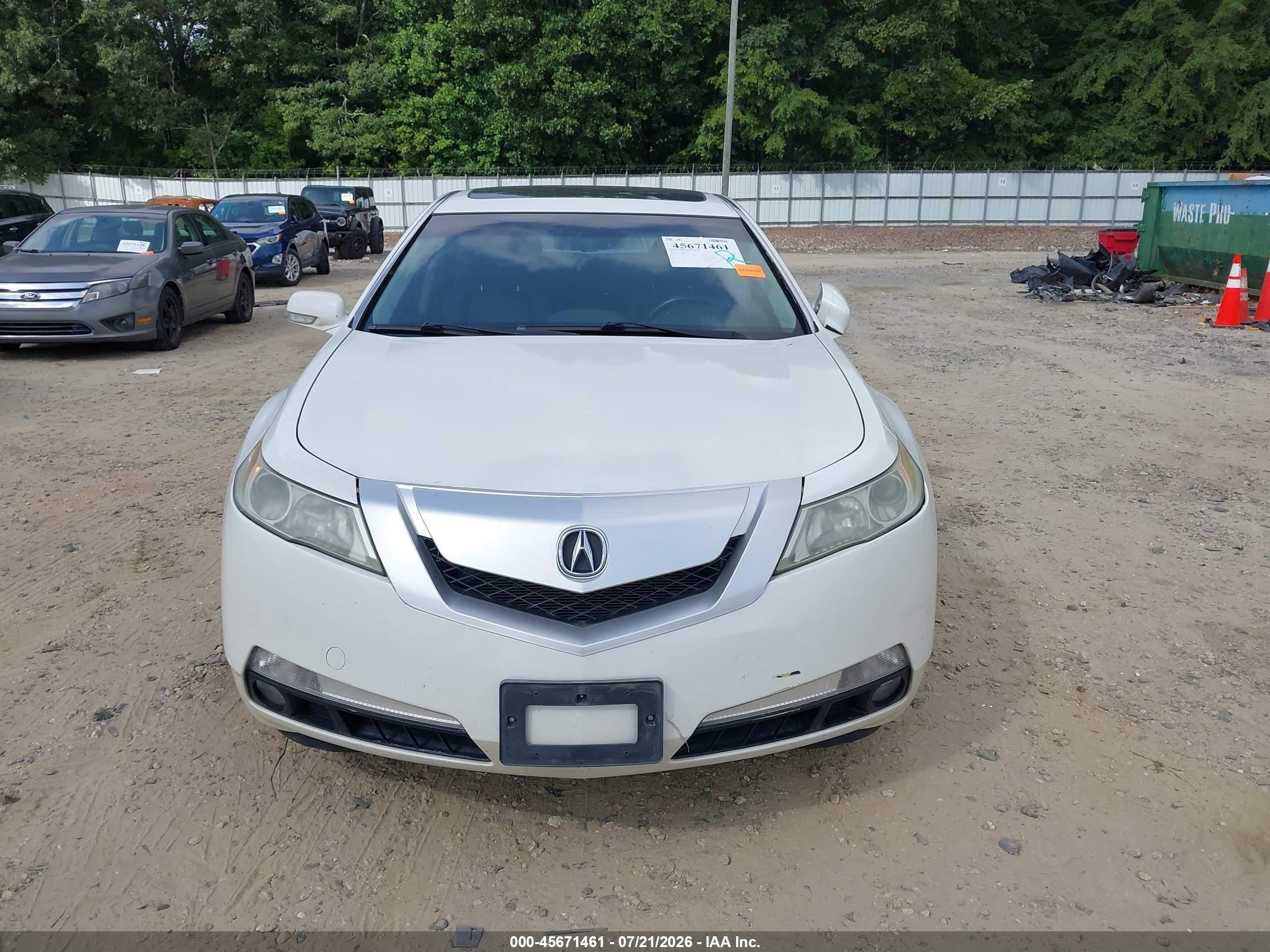 2009 Acura Tl 3.5 White vin: 19UUA86249A015941