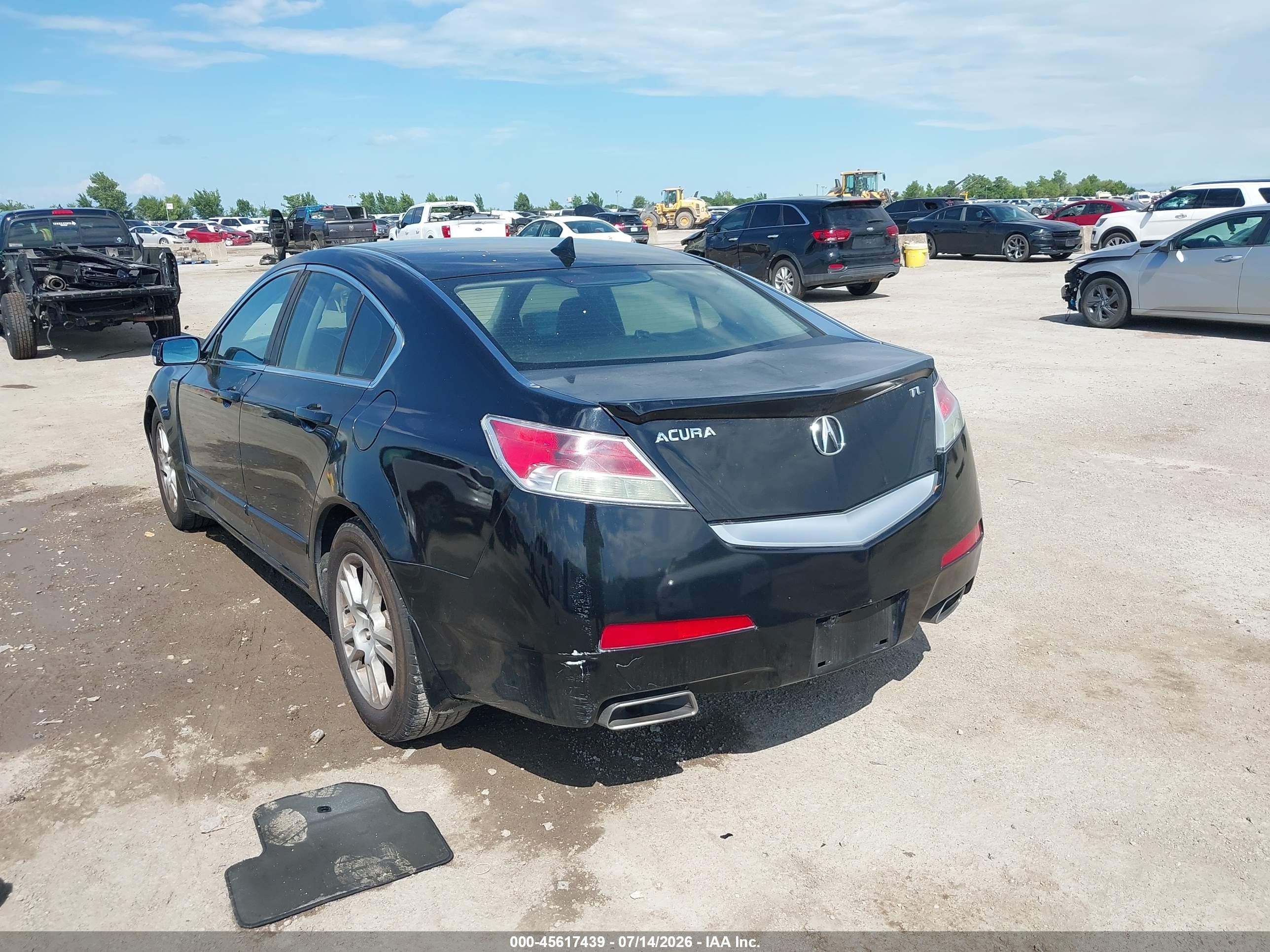 2009 Acura Tl 3.5 Black vin: 19UUA86299A003347