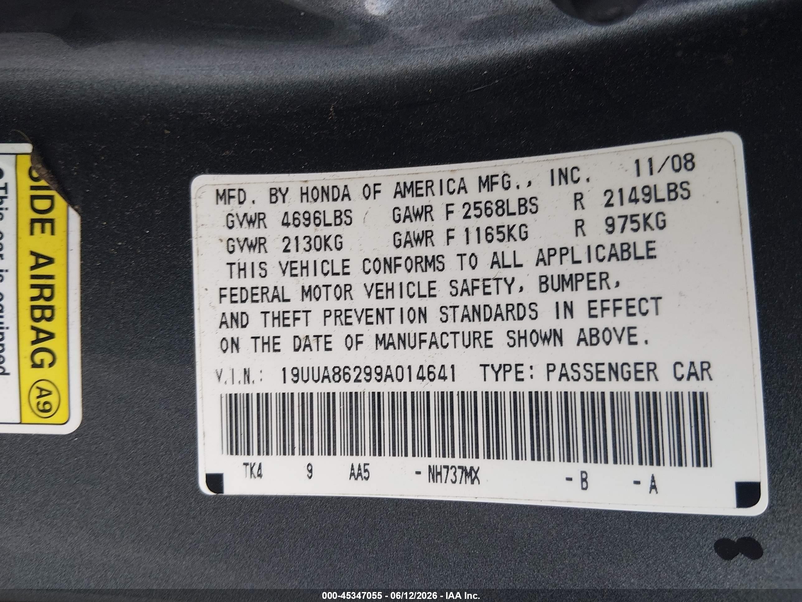 2009 Acura Tl 3.5 Gray vin: 19UUA86299A014641
