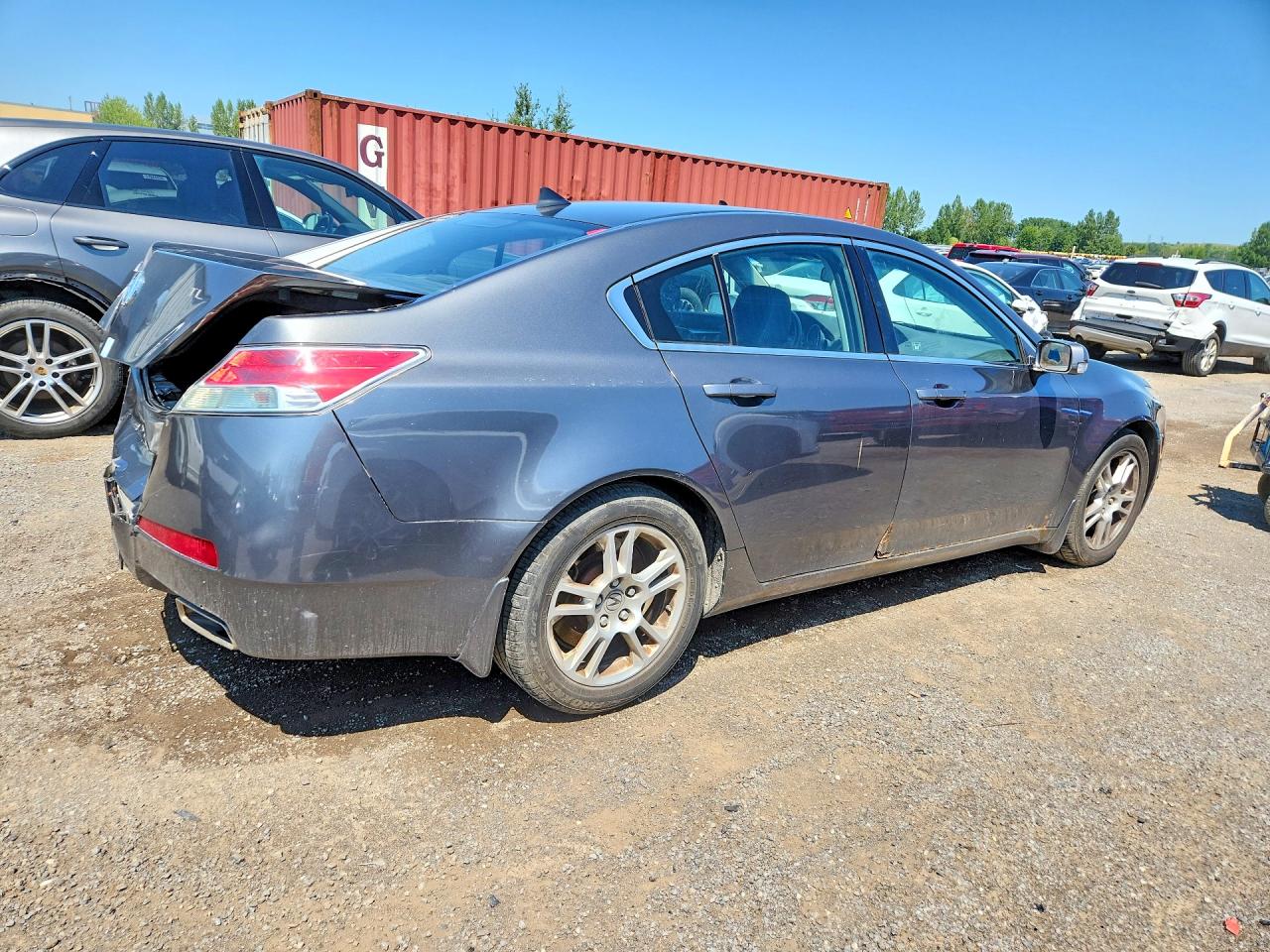 2009 Acura Tl Gray vin: 19UUA862X9A800481