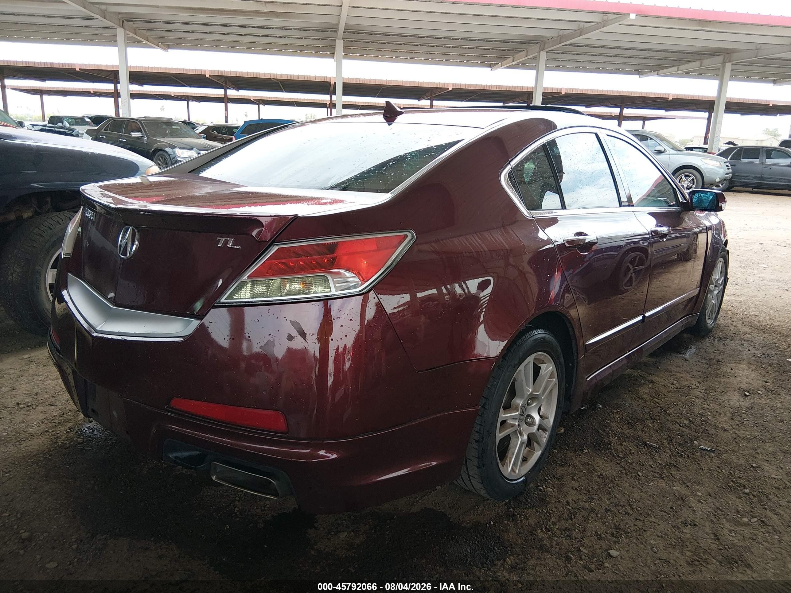 2009 Acura Tl 3.5 Красный vin: 19UUA86509A007085