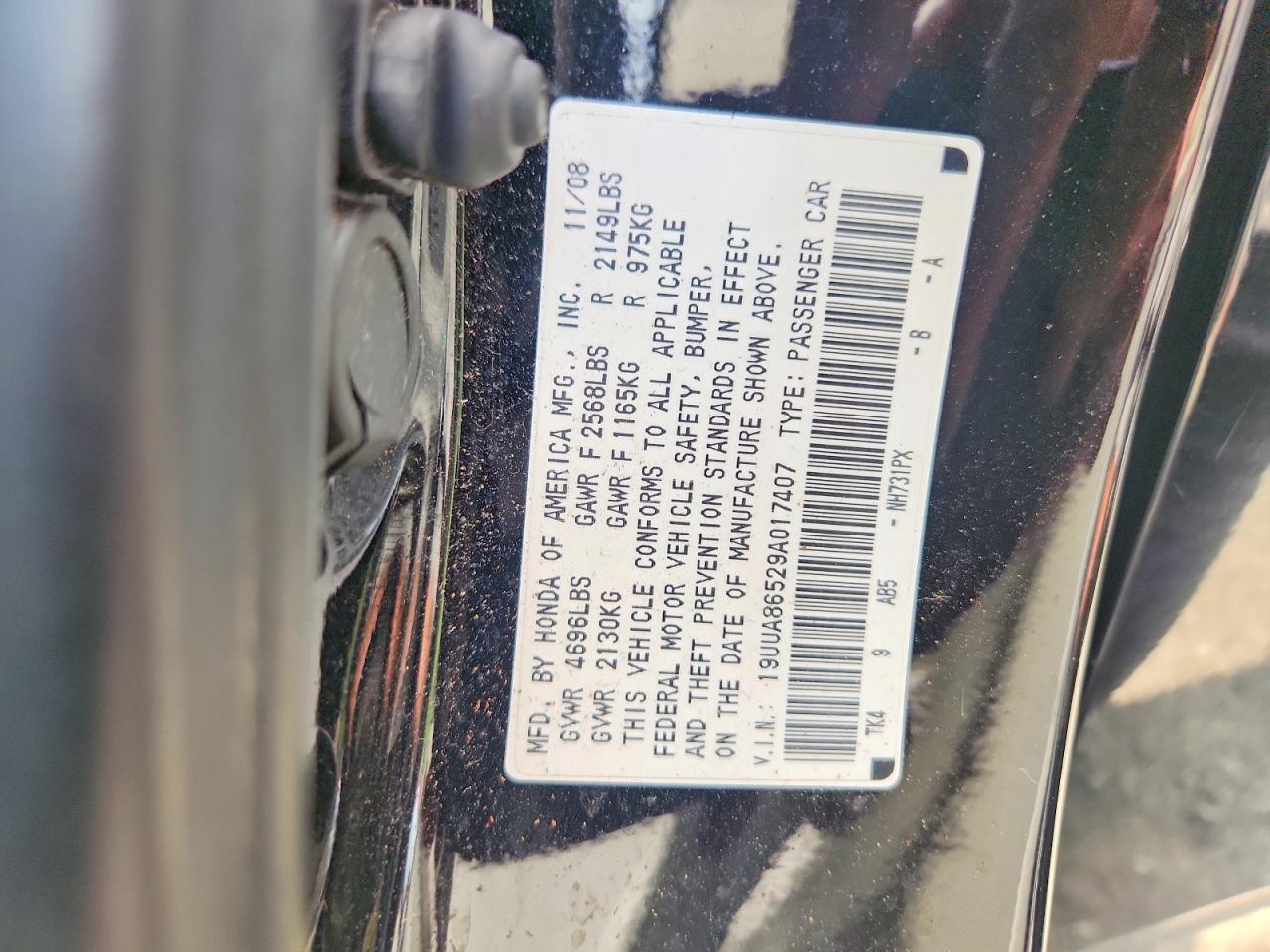 2009 Acura Tl Black vin: 19UUA86529A017407