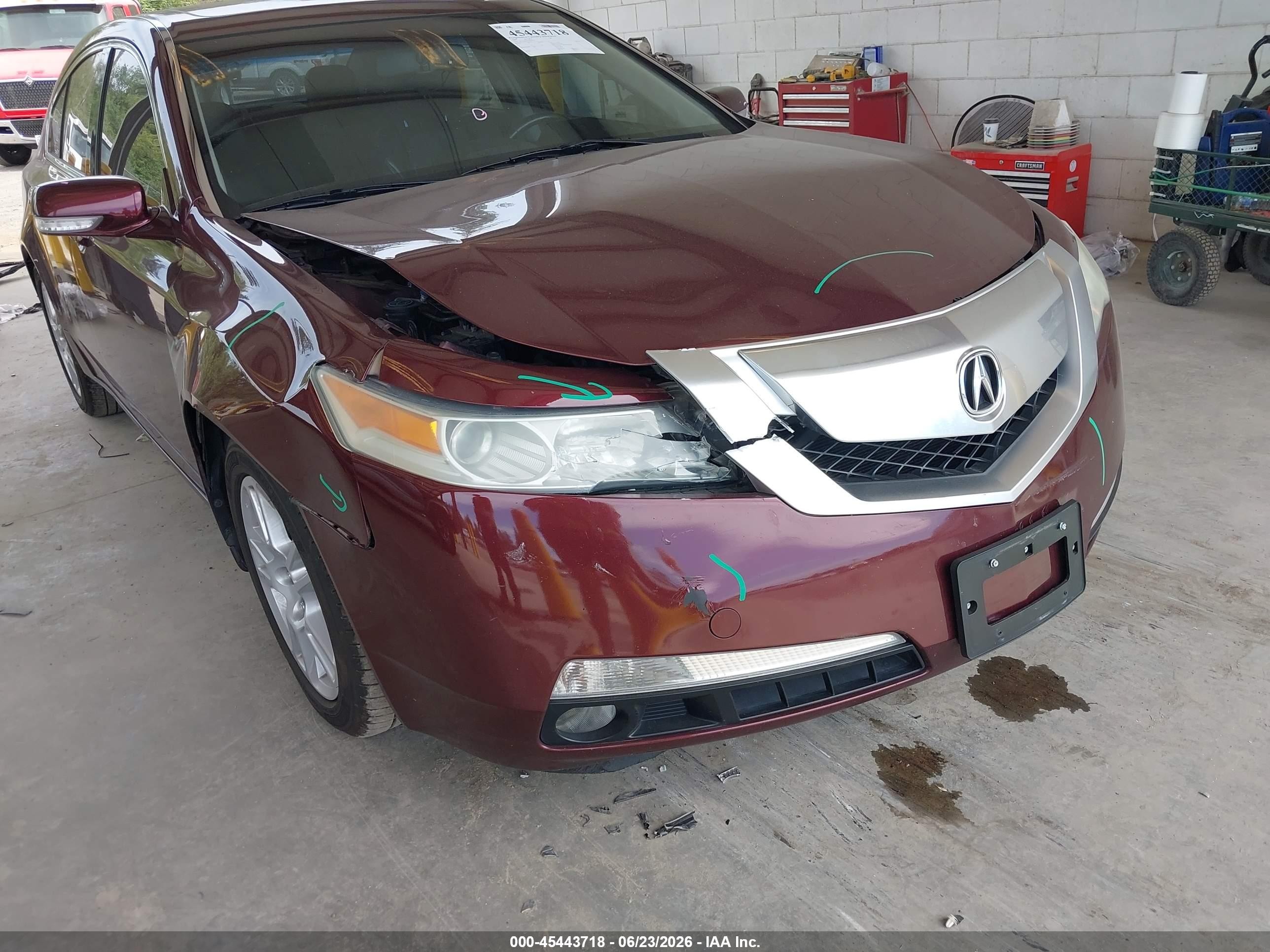 2009 Acura Tl 3.5 Maroon vin: 19UUA86539A013754
