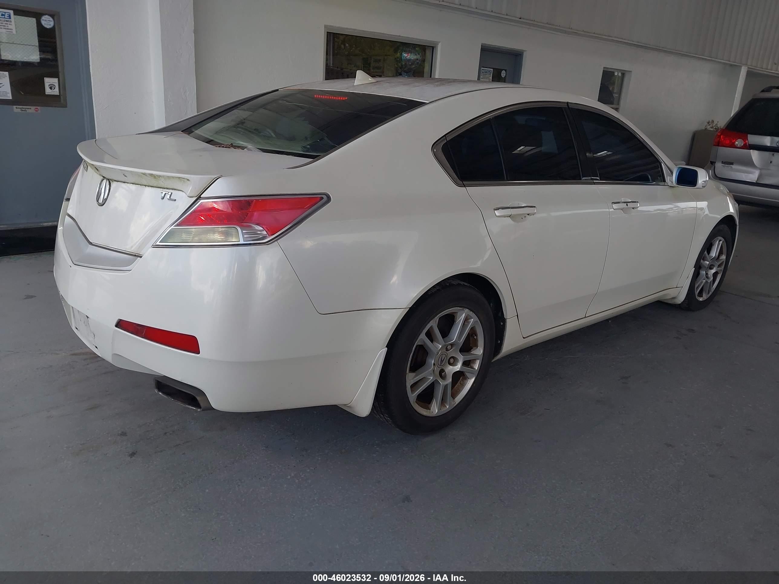 2009 Acura Tl 3.5 White vin: 19UUA86579A026829