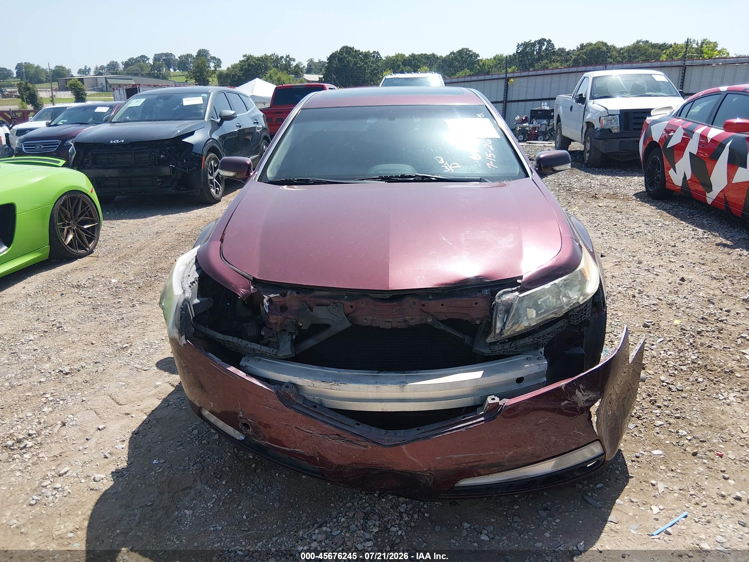 2009 Acura Tl 3.5 Бордовый vin: 19UUA865X9A016960