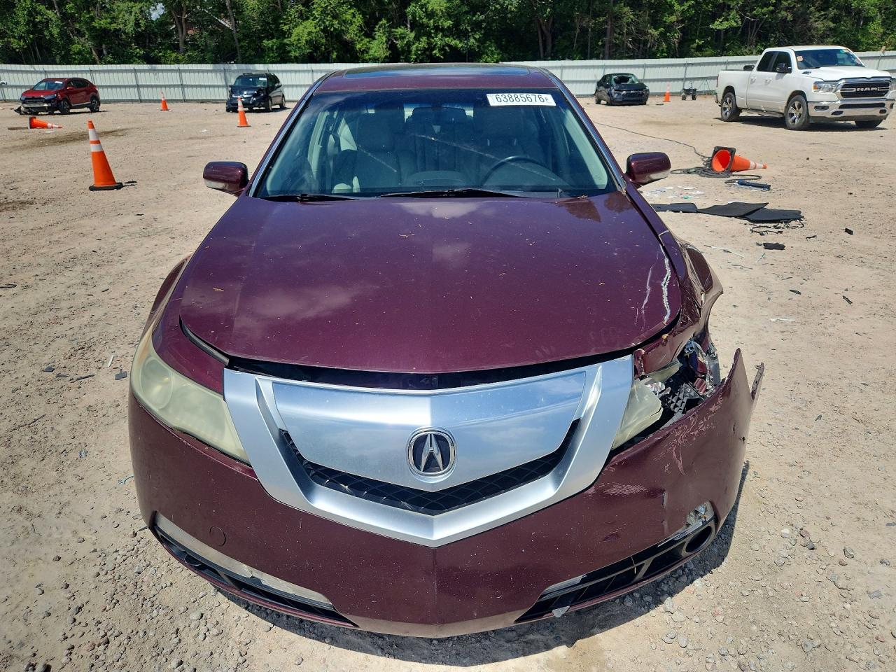 2009 Acura Tl Burgundy vin: 19UUA865X9A023052