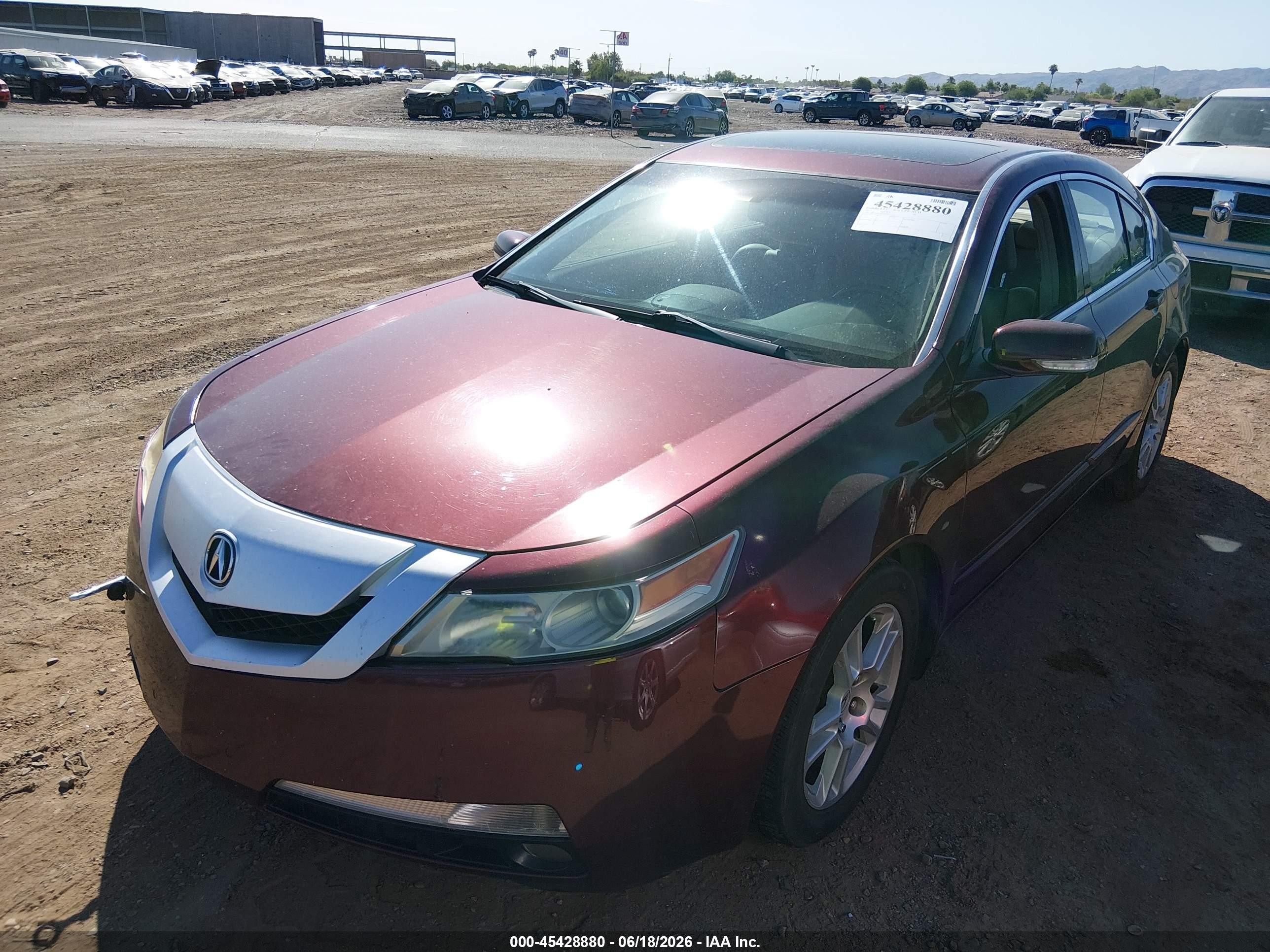 2011 Acura Tl 3.5 Maroon vin: 19UUA8F20BA009415