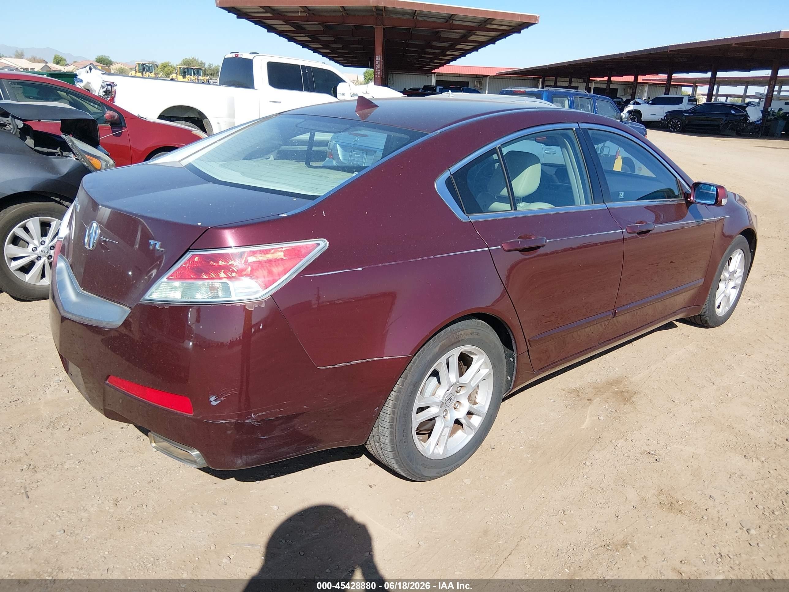 2011 Acura Tl 3.5 Maroon vin: 19UUA8F20BA009415
