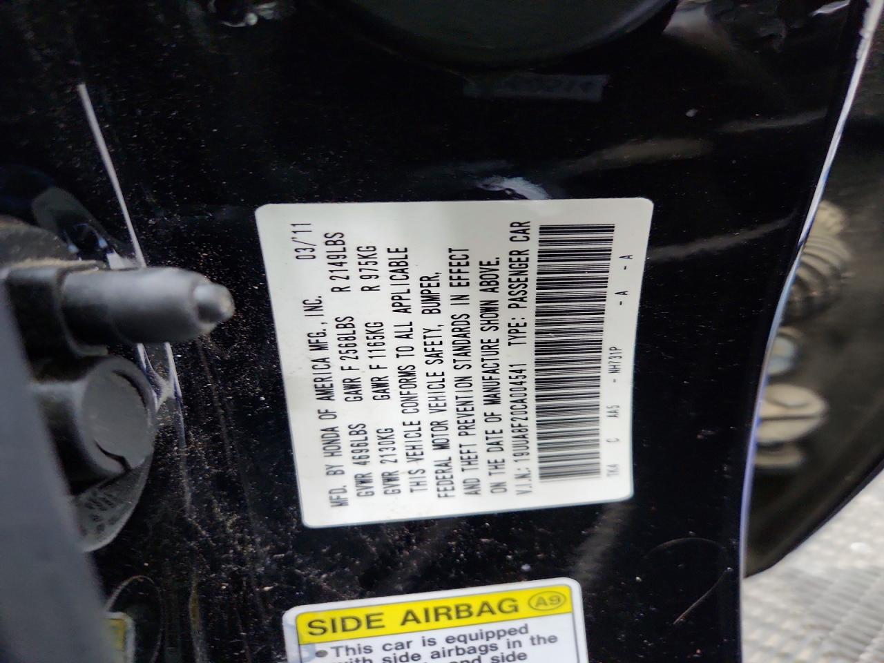 2012 Acura Tl Black vin: 19UUA8F20CA004541