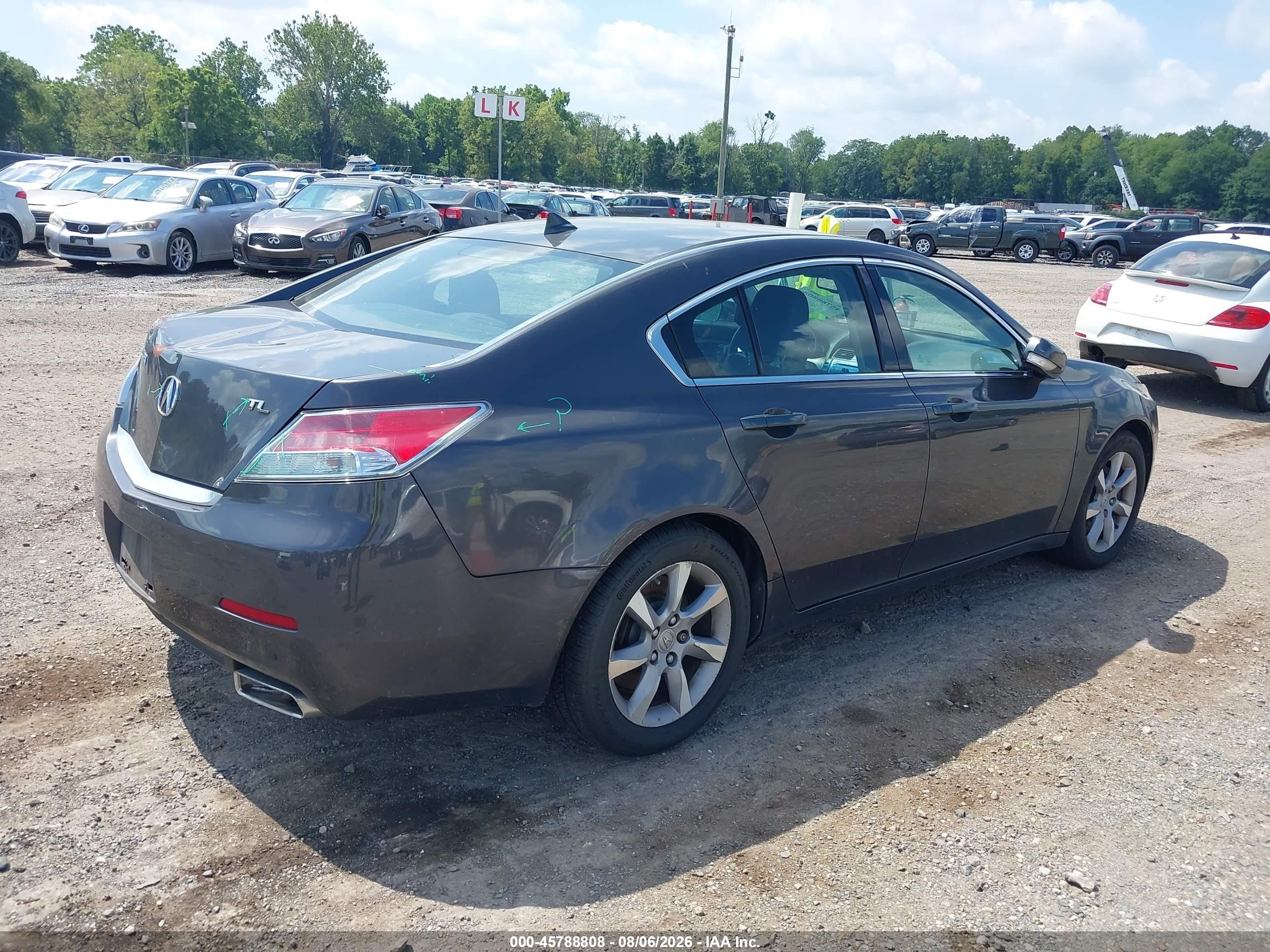 2012 Acura Tl 3.5 Gray vin: 19UUA8F20CA015992