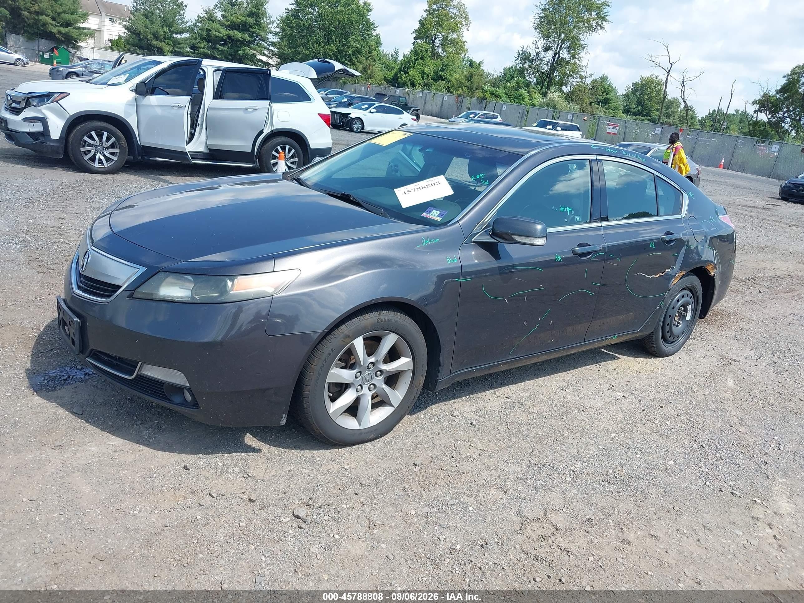 2012 Acura Tl 3.5 Gray vin: 19UUA8F20CA015992