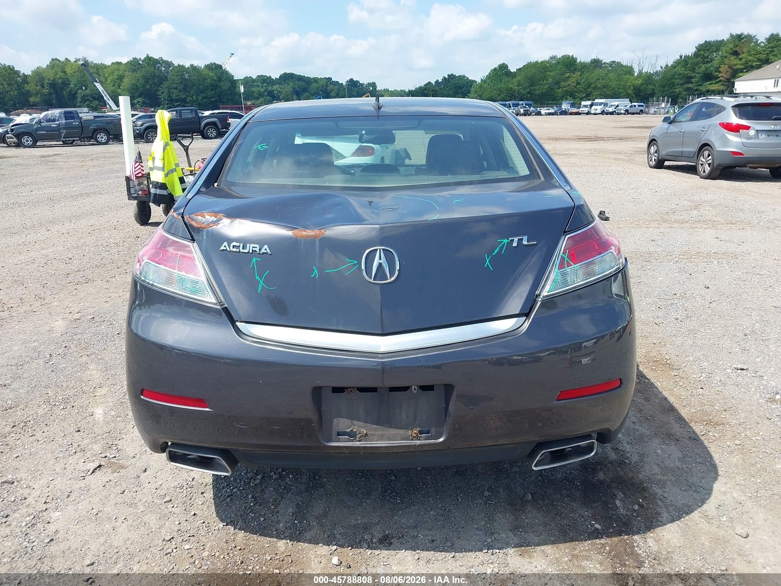 2012 Acura Tl 3.5 Gray vin: 19UUA8F20CA015992