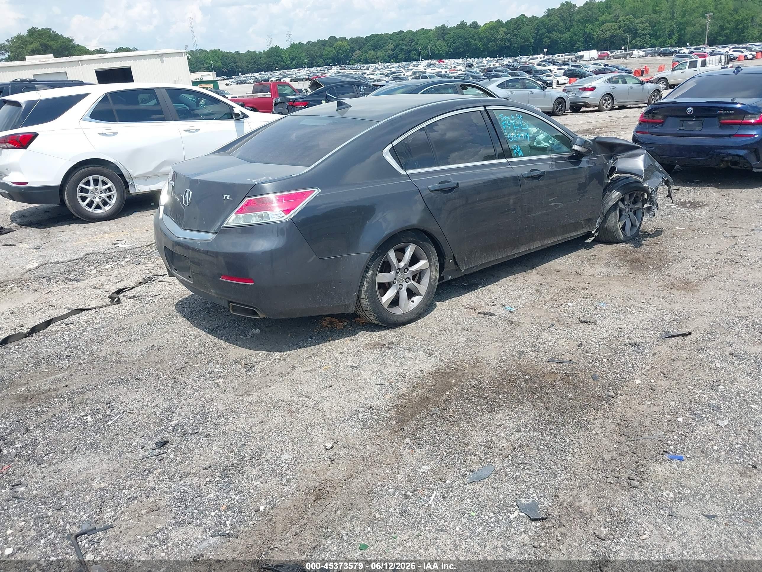 2012 Acura Tl 3.5 Gray vin: 19UUA8F20CA034719