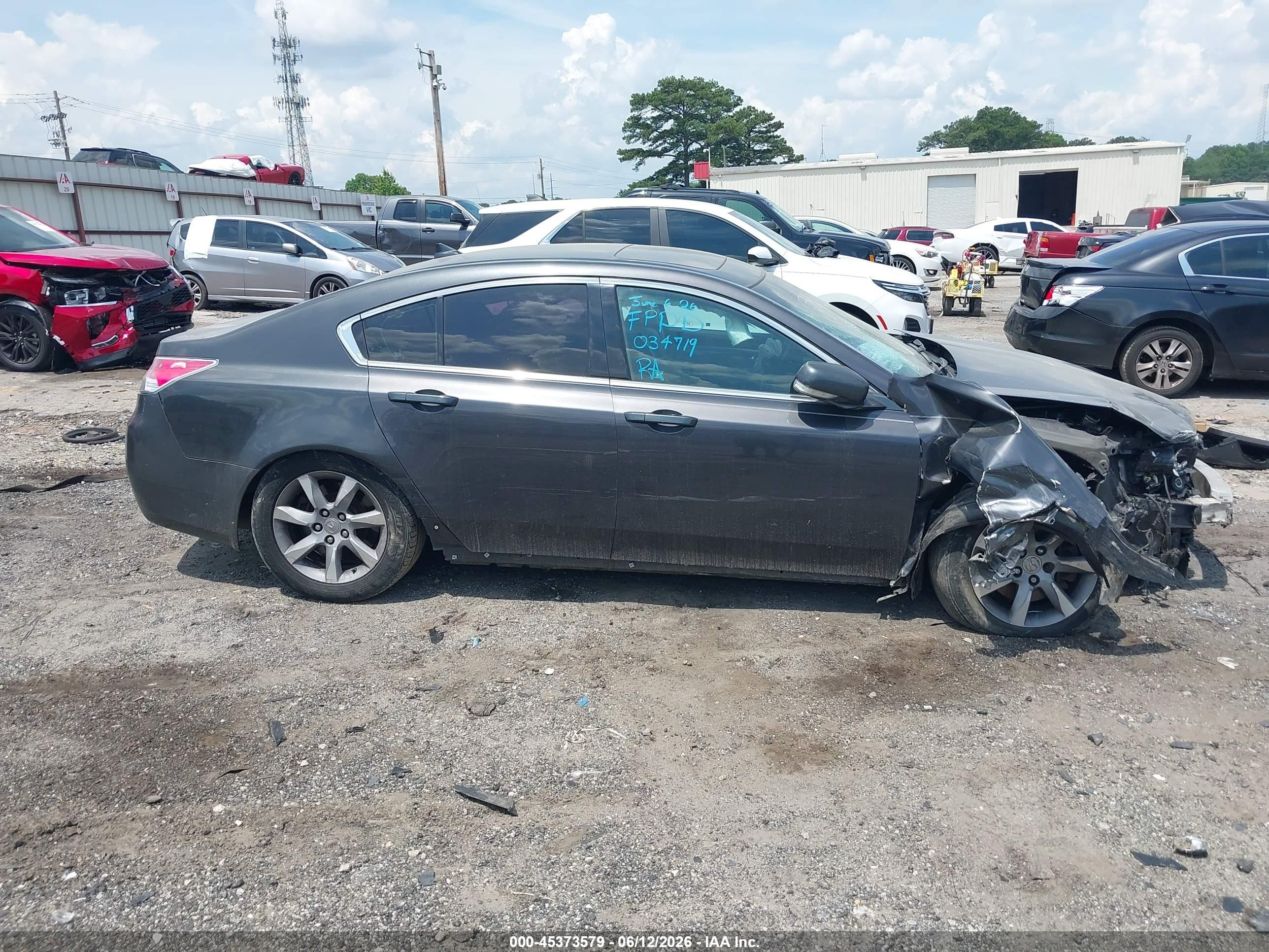 2012 Acura Tl 3.5 Gray vin: 19UUA8F20CA034719