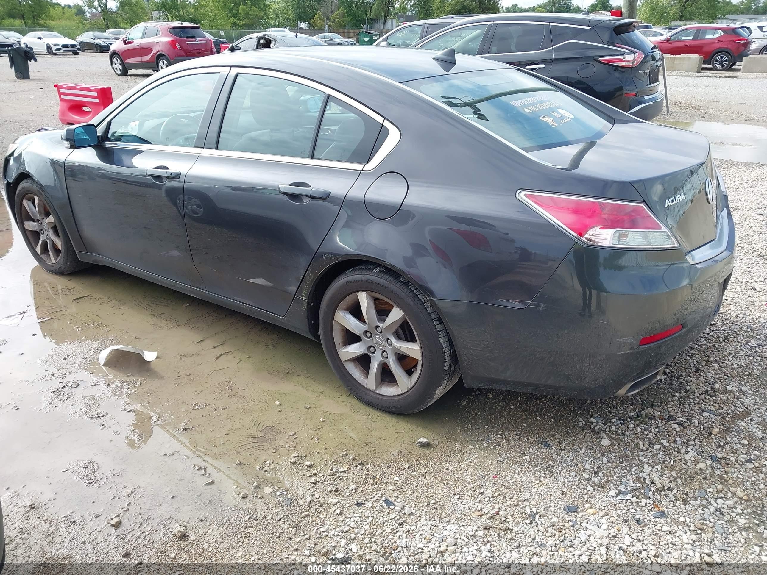2012 Acura Tl 3.5 Black vin: 19UUA8F20CA040133