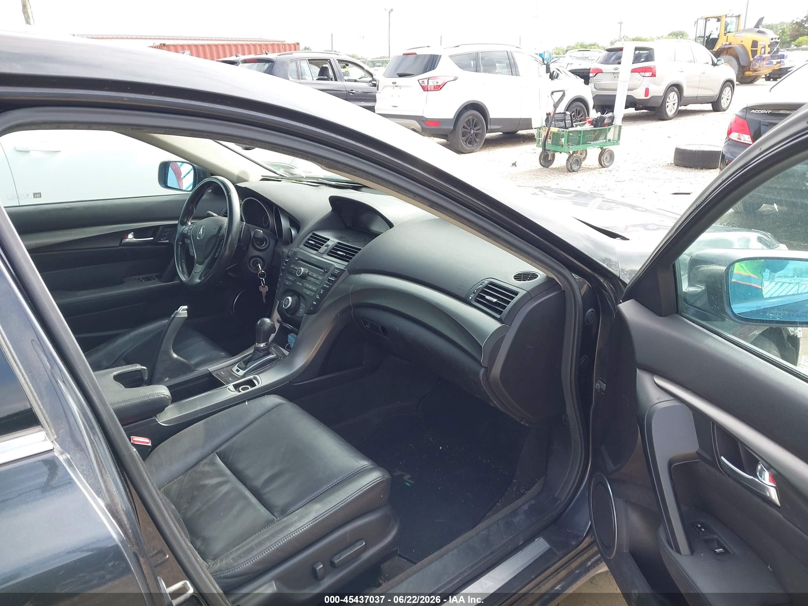 2012 Acura Tl 3.5 Black vin: 19UUA8F20CA040133