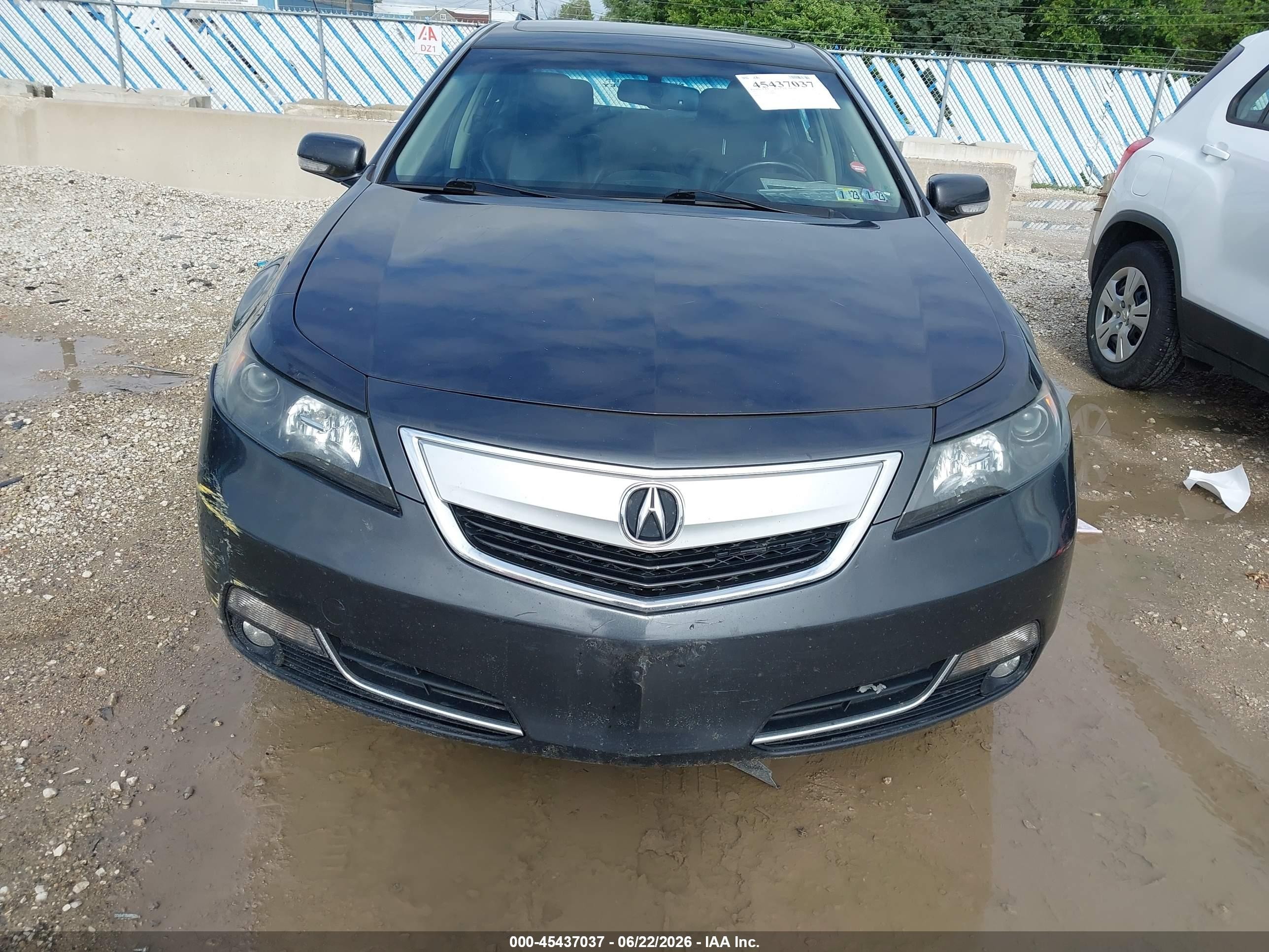 2012 Acura Tl 3.5 Black vin: 19UUA8F20CA040133