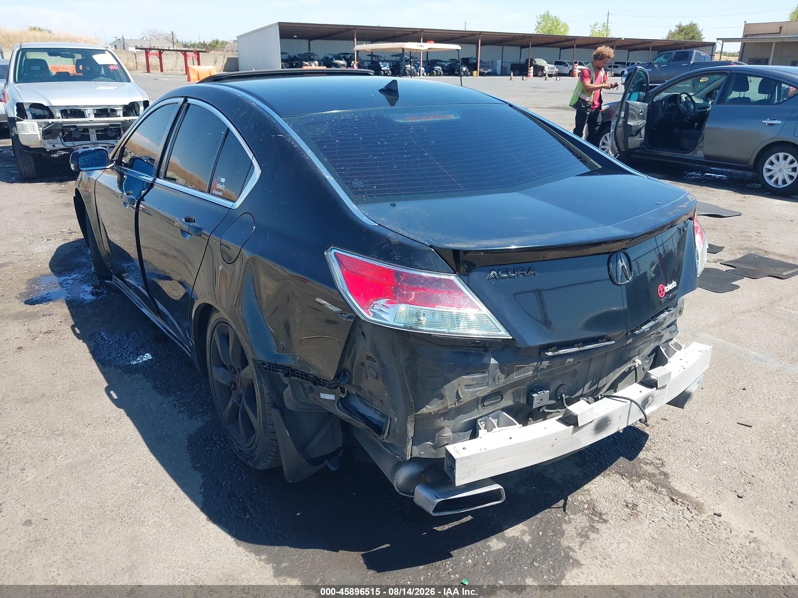 2012 Acura Tl 3.5 Черный vin: 19UUA8F21CA007268