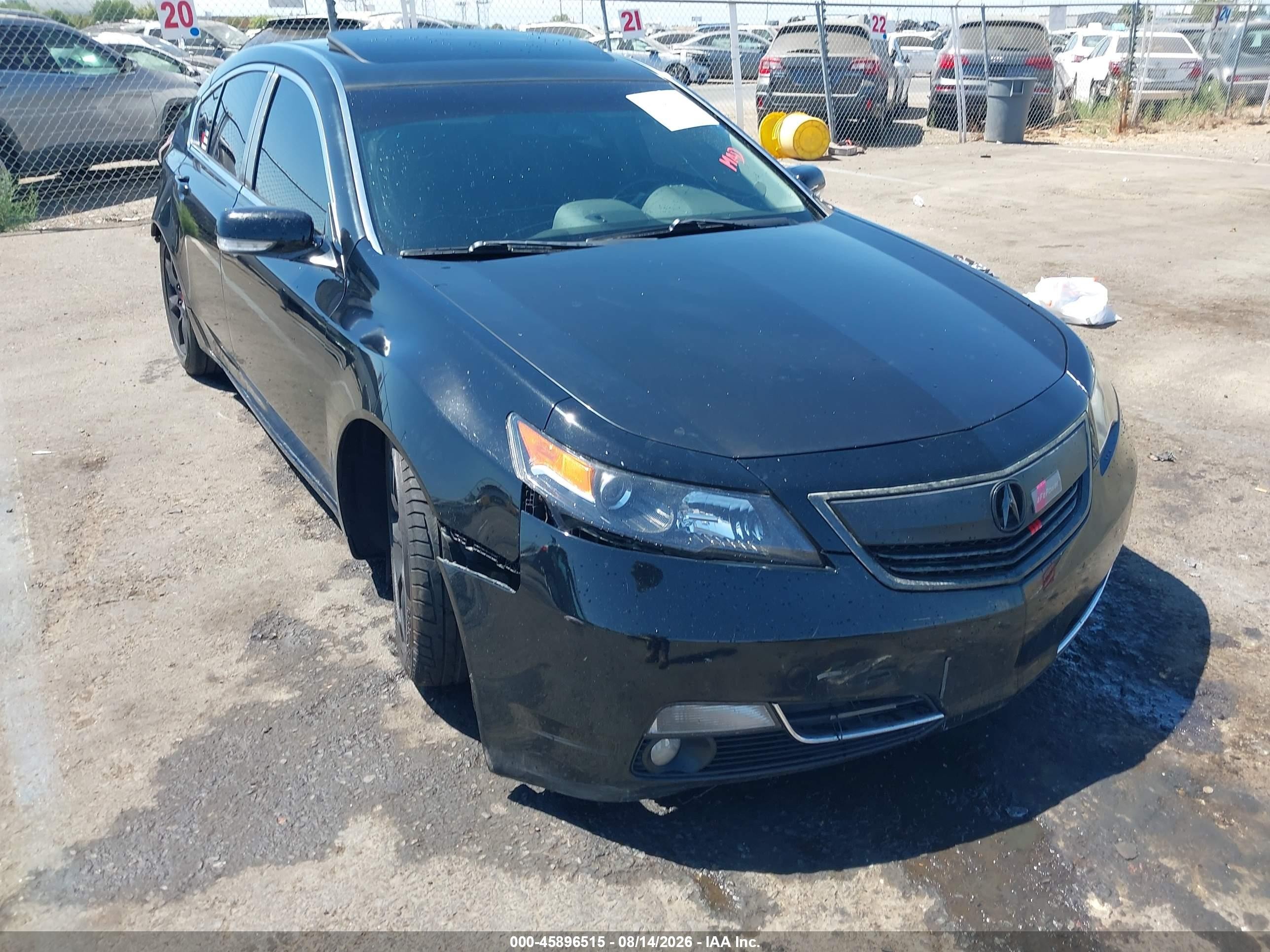 2012 Acura Tl 3.5 Черный vin: 19UUA8F21CA007268