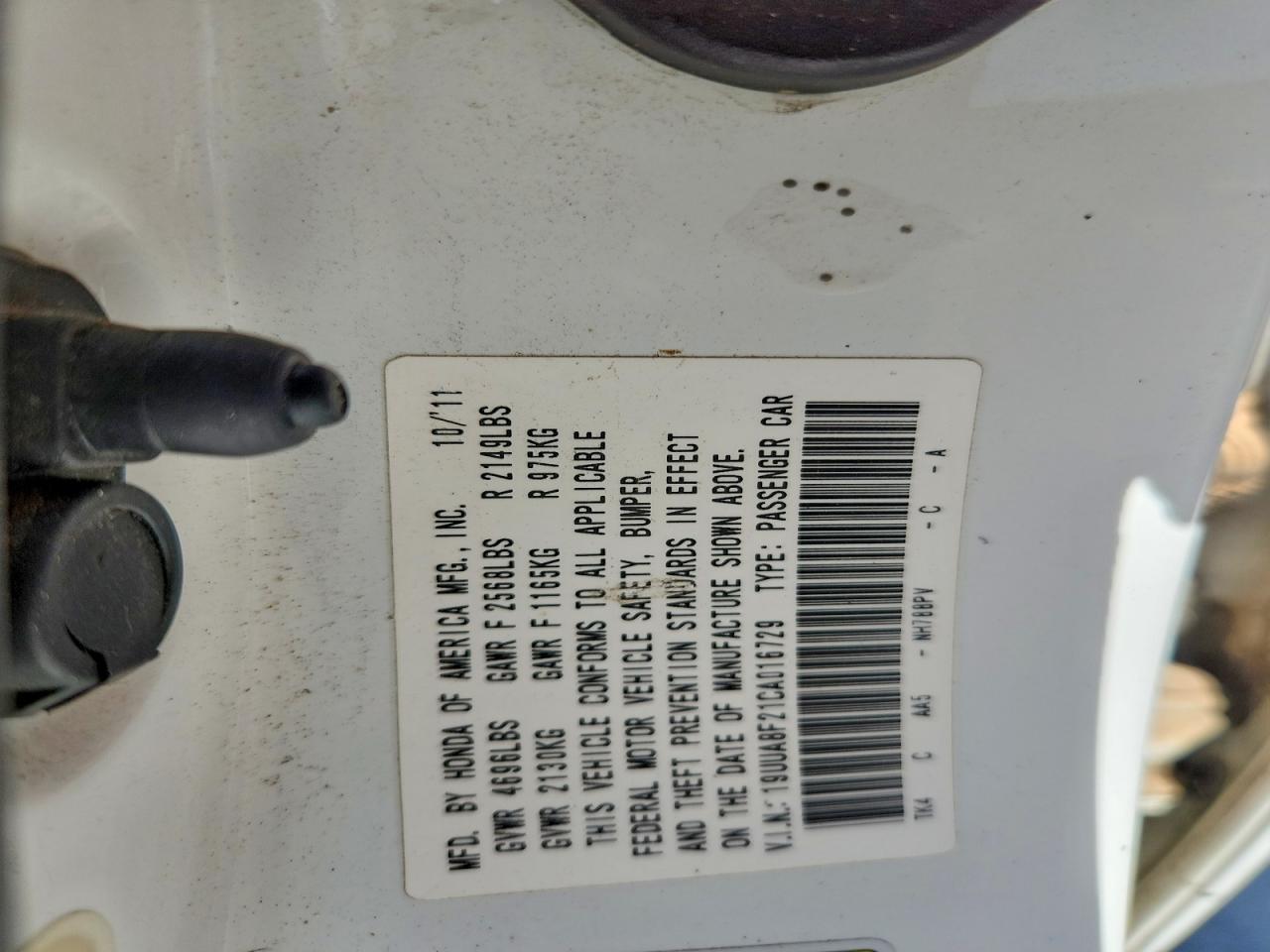 2012 Acura Tl White vin: 19UUA8F21CA016729