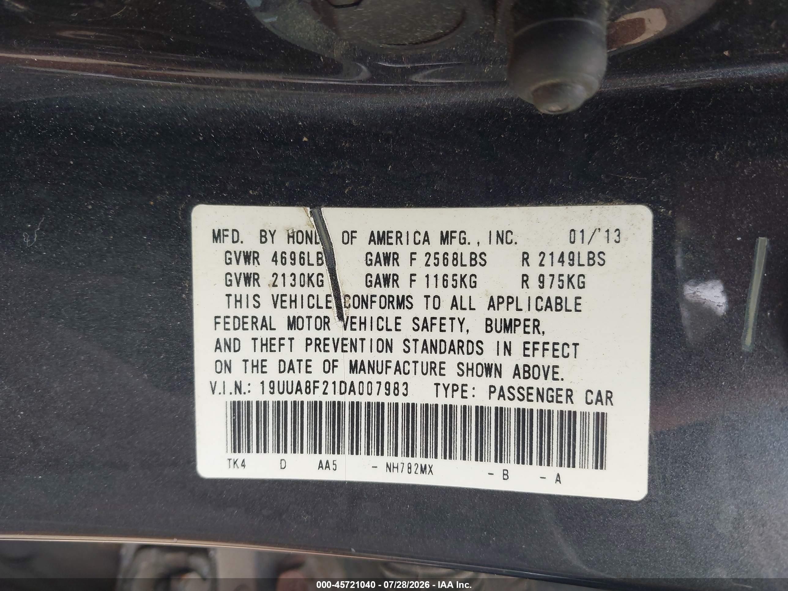 2013 Acura Tl 3.5 Black vin: 19UUA8F21DA007983