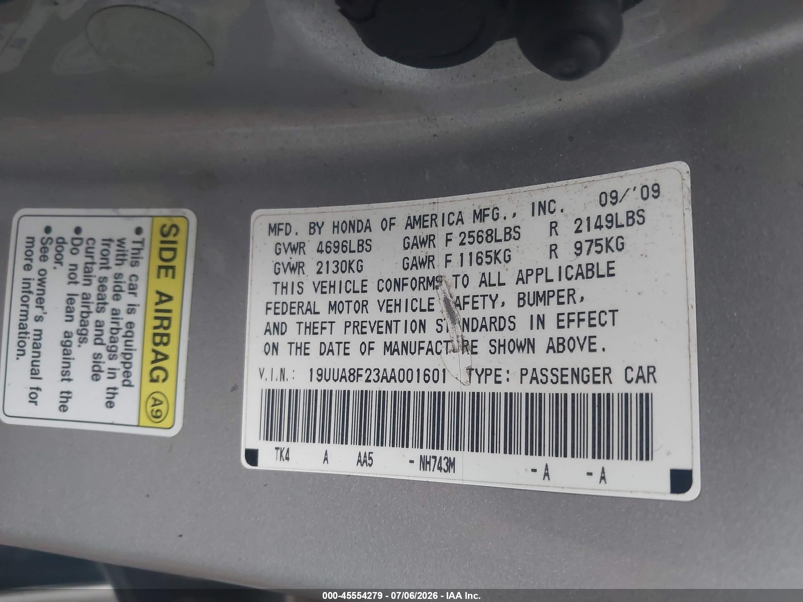 2010 Acura Tl 3.5 Серый vin: 19UUA8F23AA001601