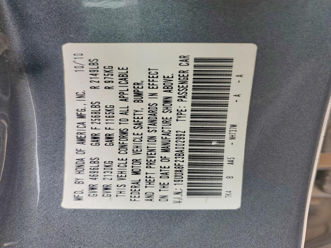 2011 Acura Tl Silver vin: 19UUA8F23BA002992