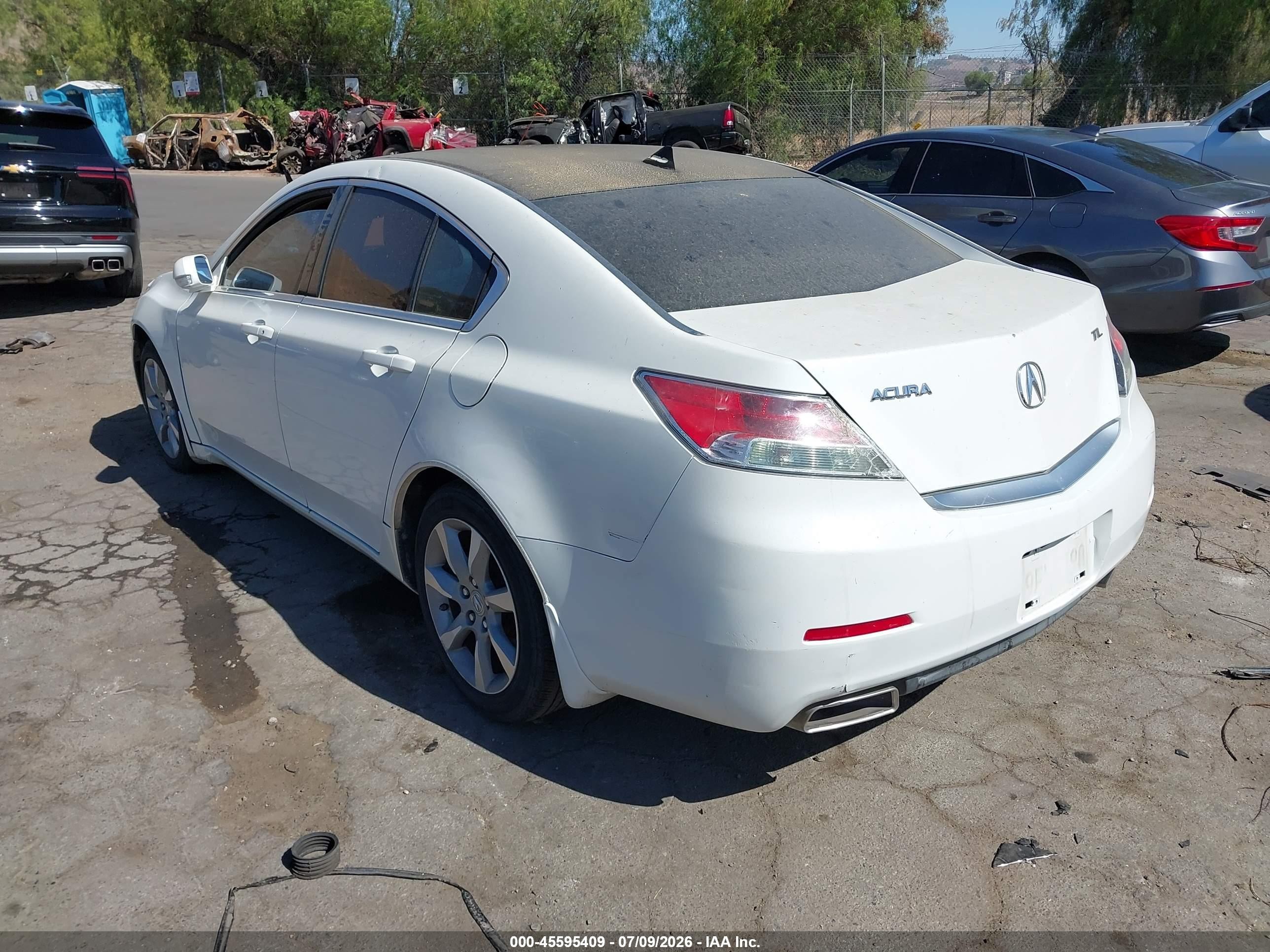 2012 Acura Tl 3.5 White vin: 19UUA8F23CA004162