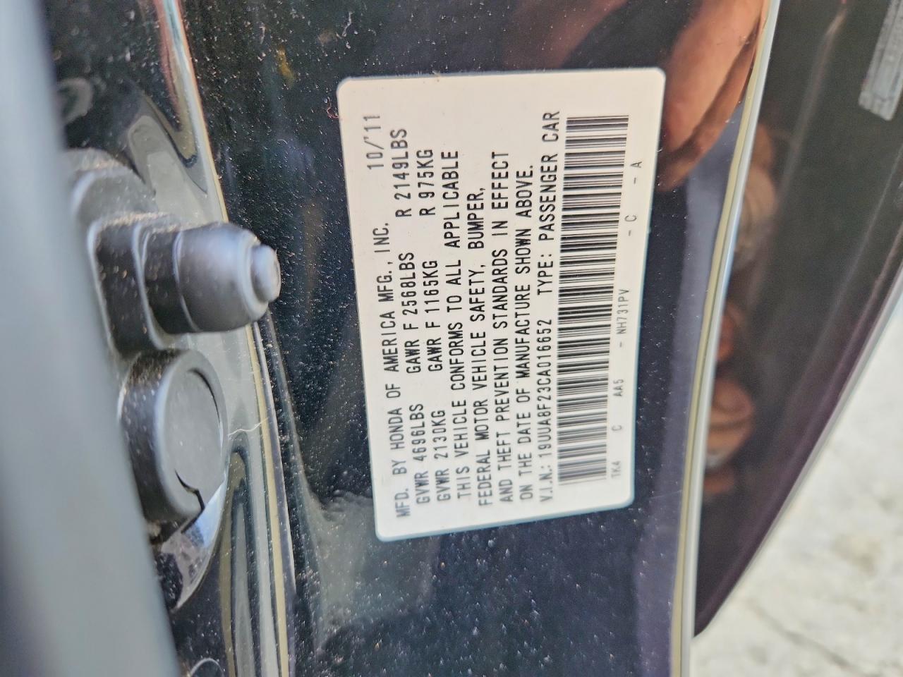 2012 Acura Tl Black vin: 19UUA8F23CA016652