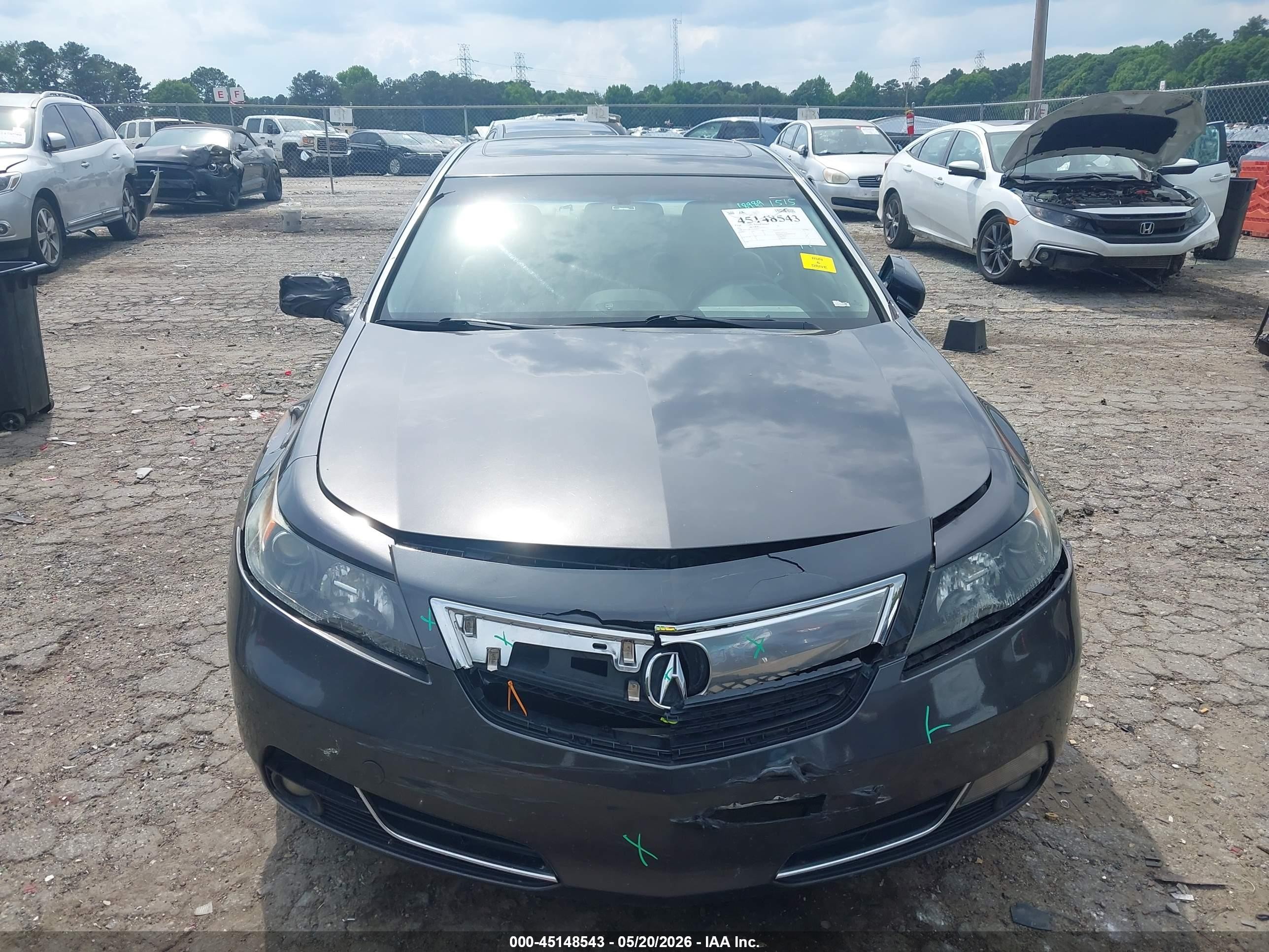 2013 Acura Tl 3.5 Gray vin: 19UUA8F23DA004227