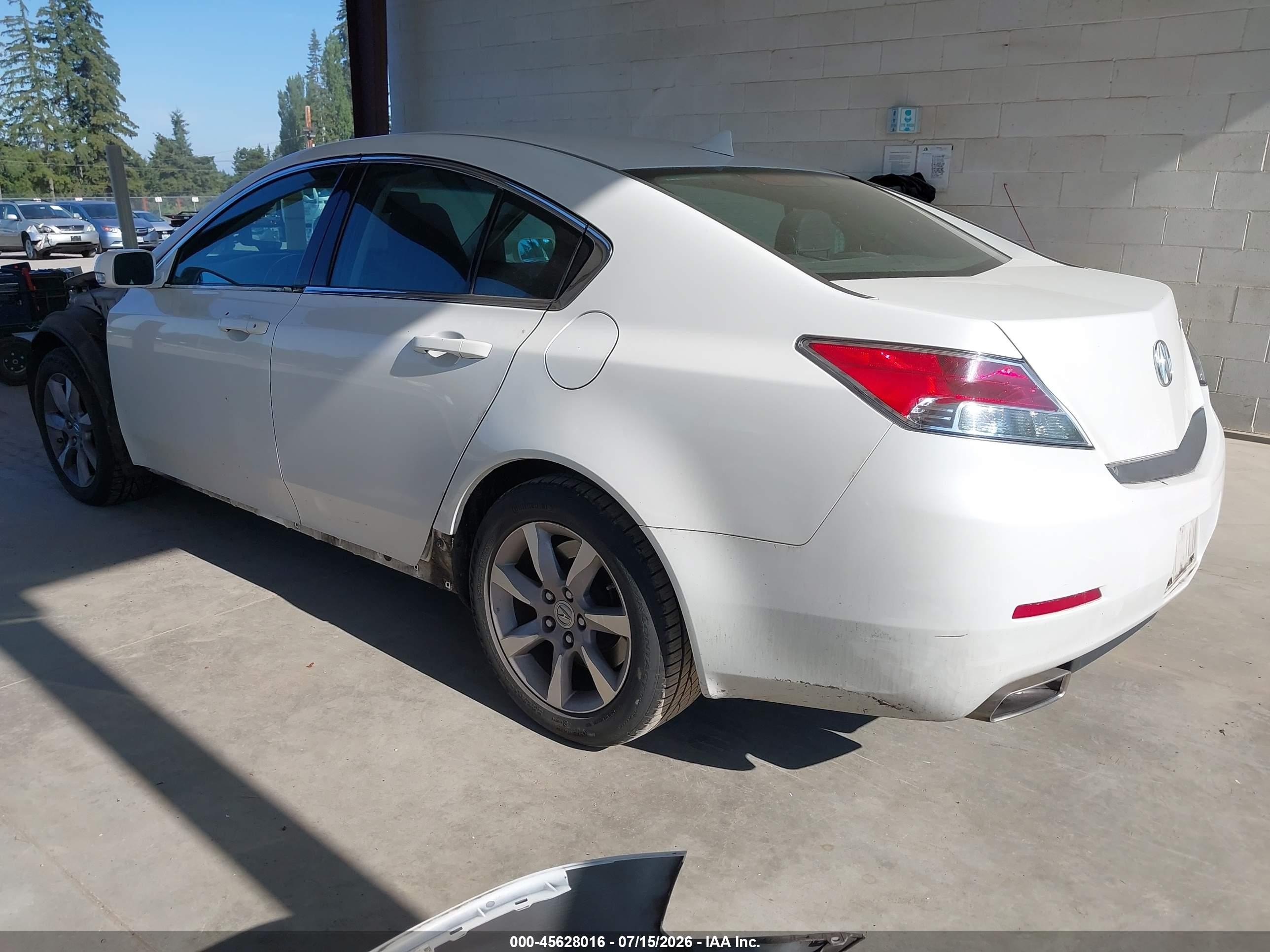 2013 Acura Tl 3.5 White vin: 19UUA8F23DA016250