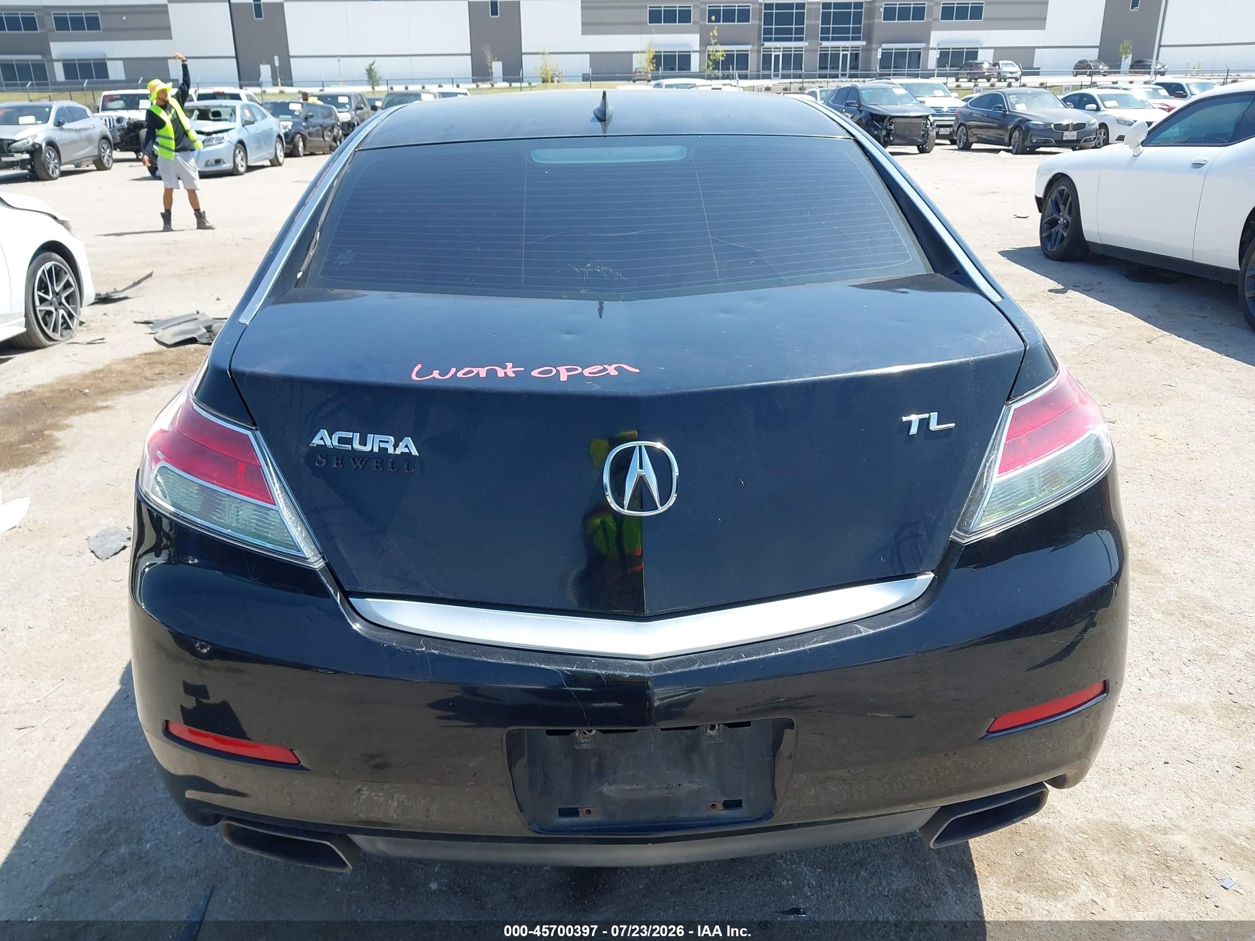 2012 Acura Tl 3.5 Black vin: 19UUA8F24CA024243