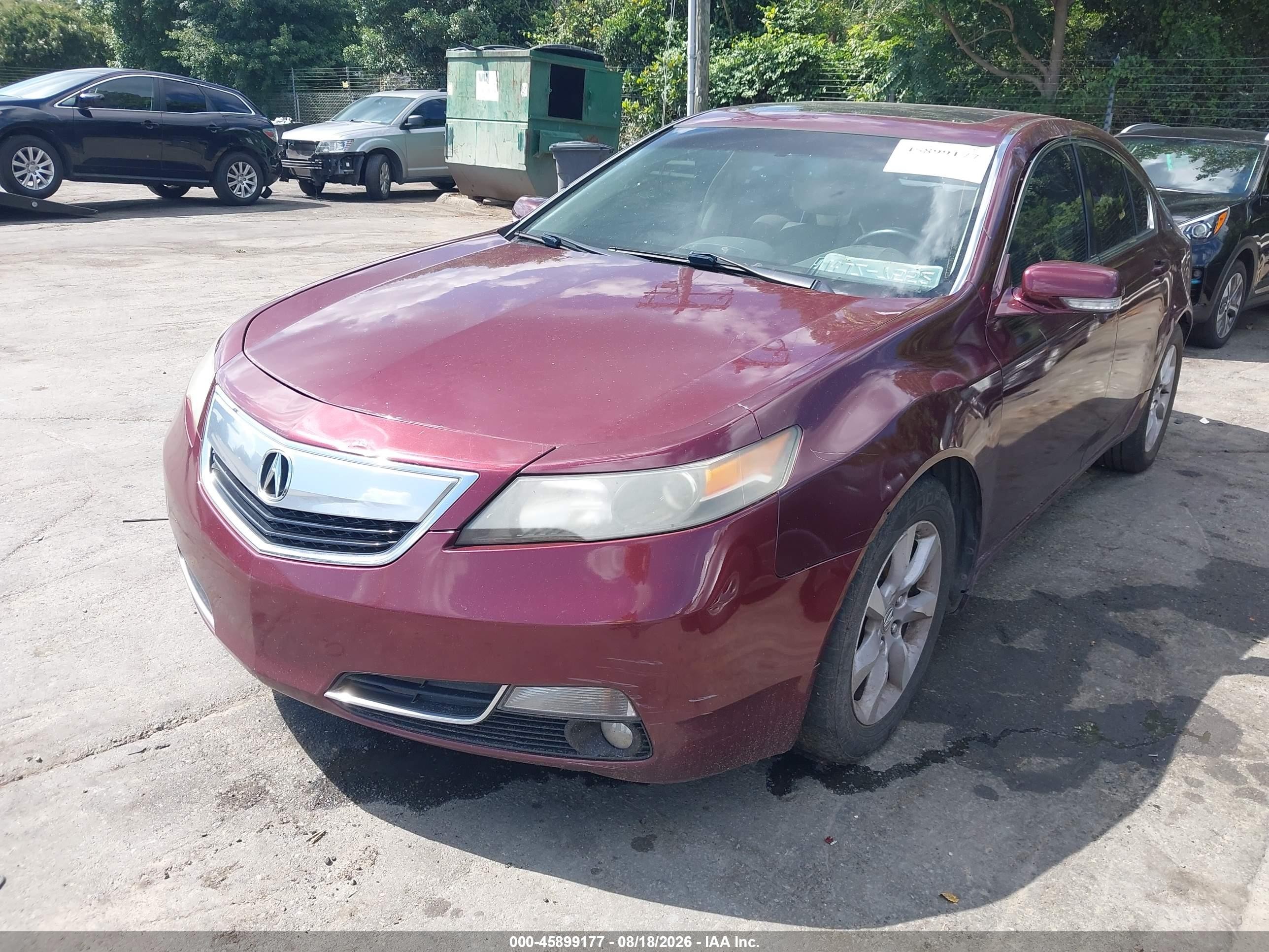 2013 Acura Tl 3.5 Red vin: 19UUA8F24DA004186