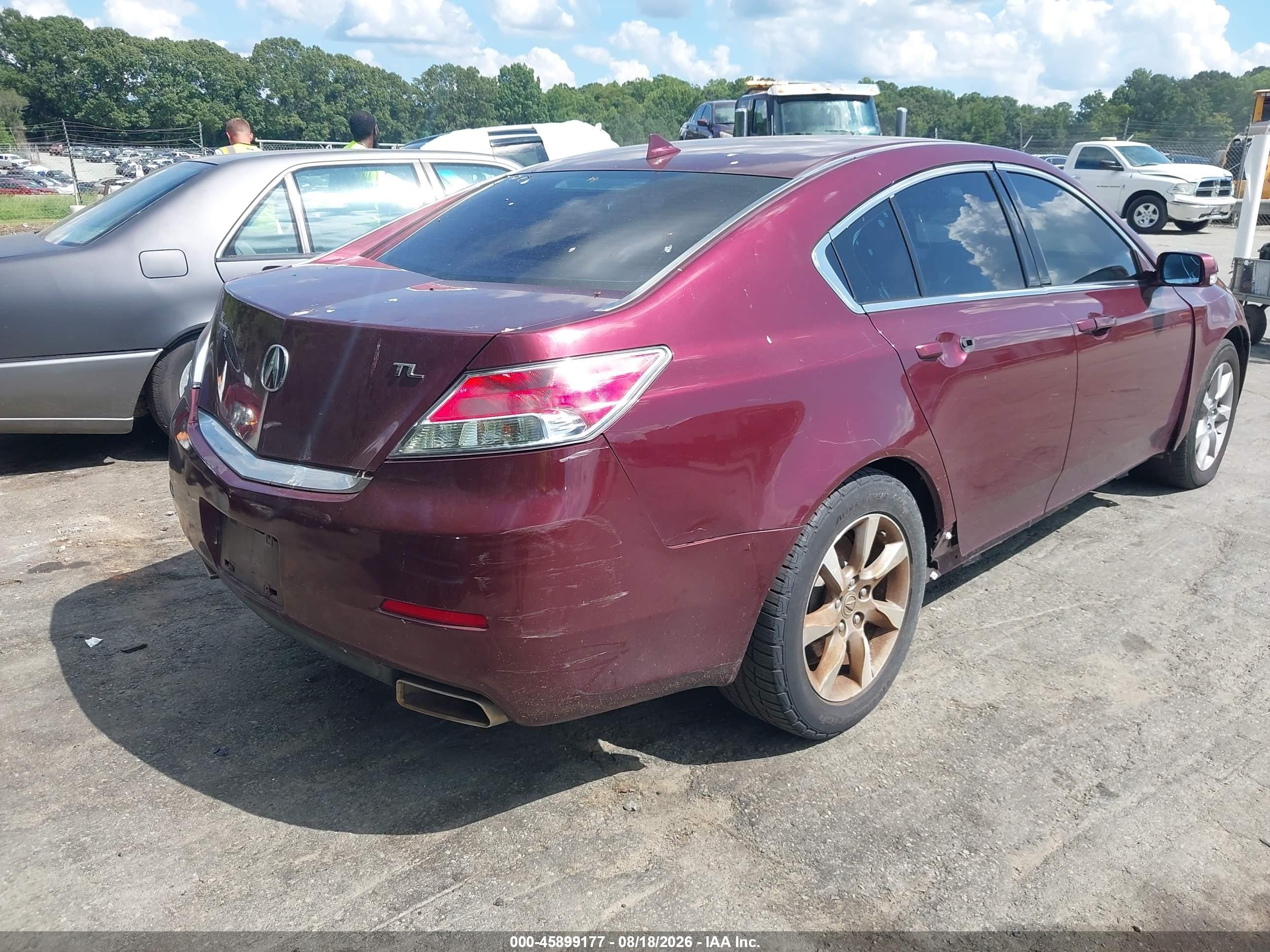 2013 Acura Tl 3.5 Red vin: 19UUA8F24DA004186