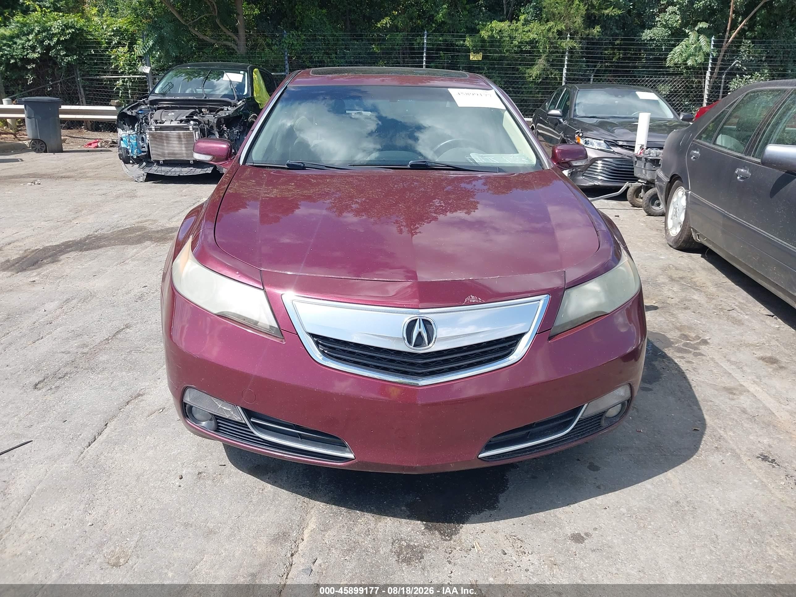 2013 Acura Tl 3.5 Red vin: 19UUA8F24DA004186