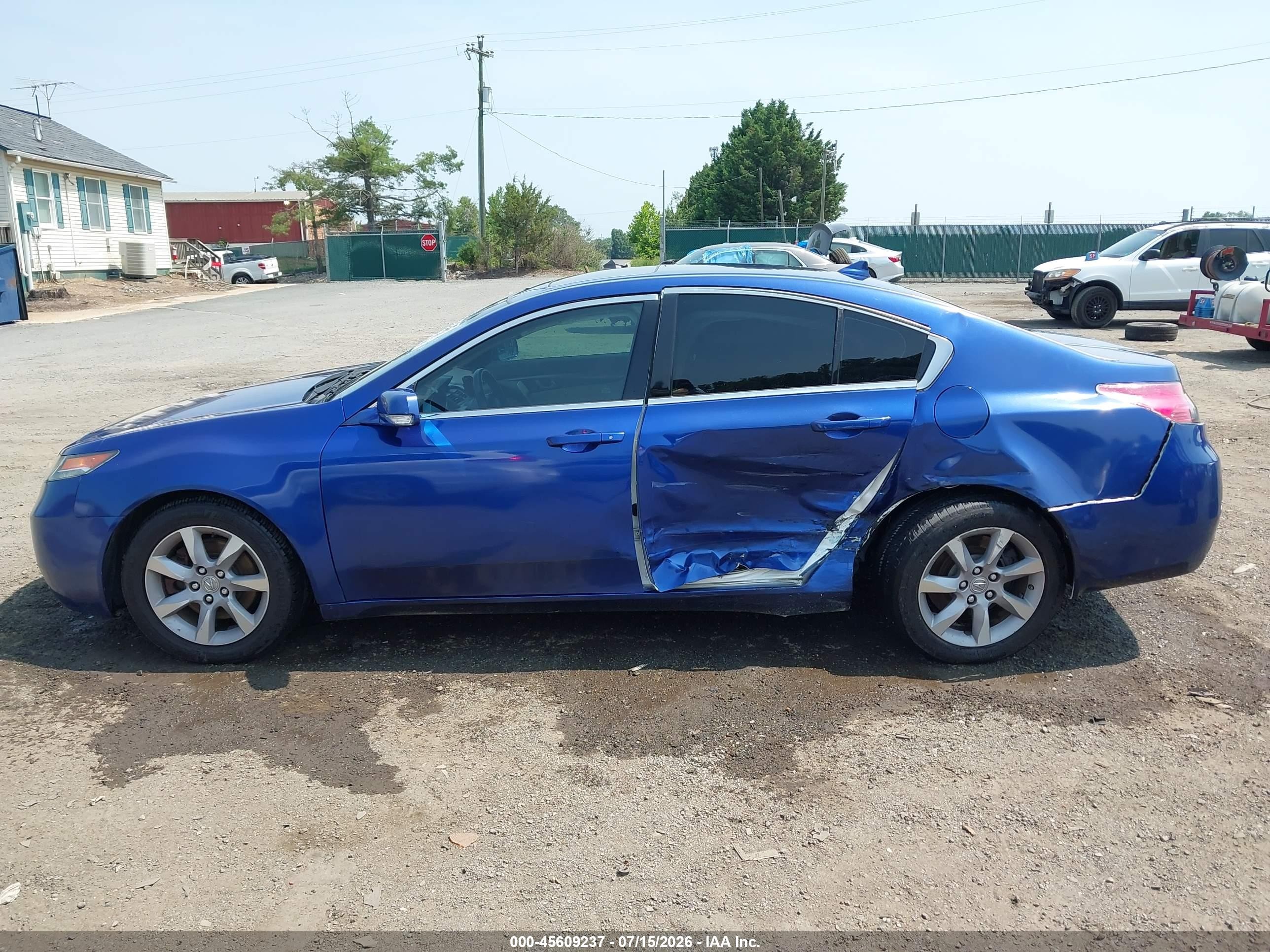 2013 Acura Tl 3.5 Blue vin: 19UUA8F24DA010103