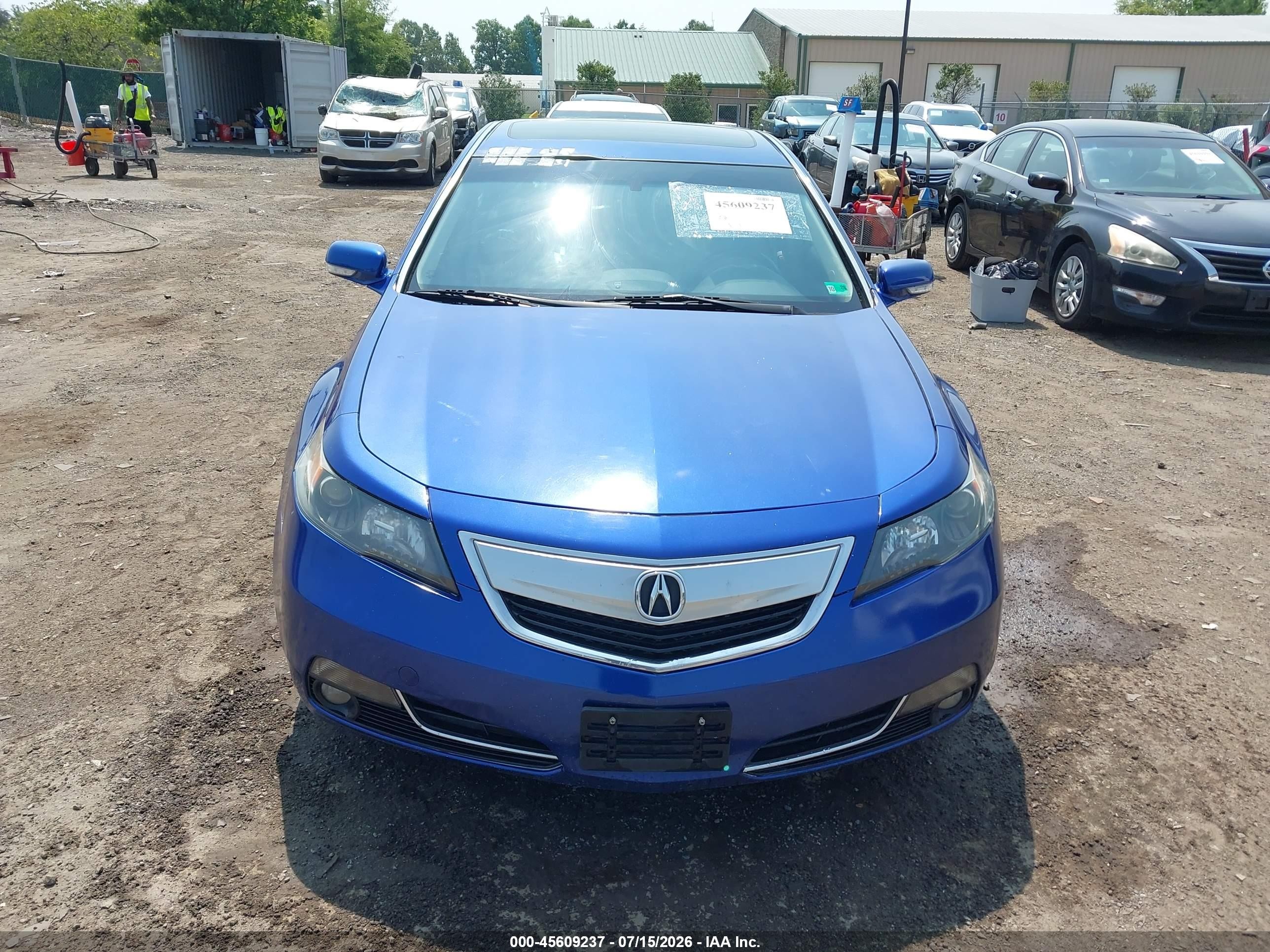 2013 Acura Tl 3.5 Blue vin: 19UUA8F24DA010103