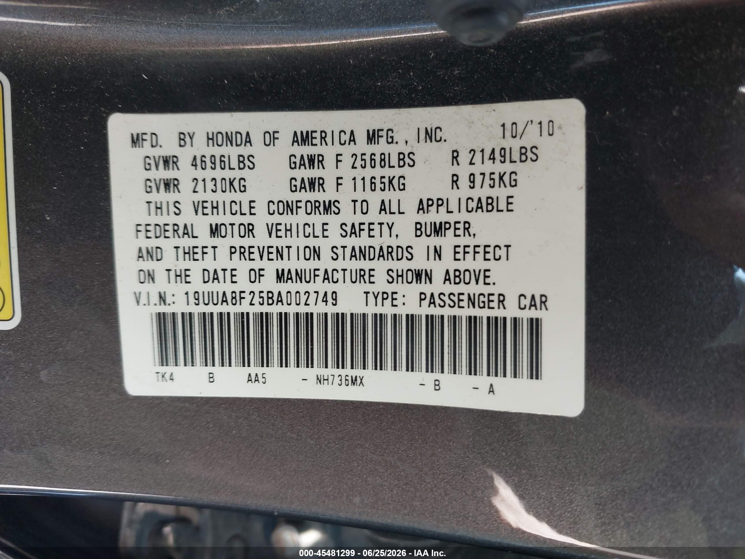 2011 Acura Tl 3.5 Gray vin: 19UUA8F25BA002749
