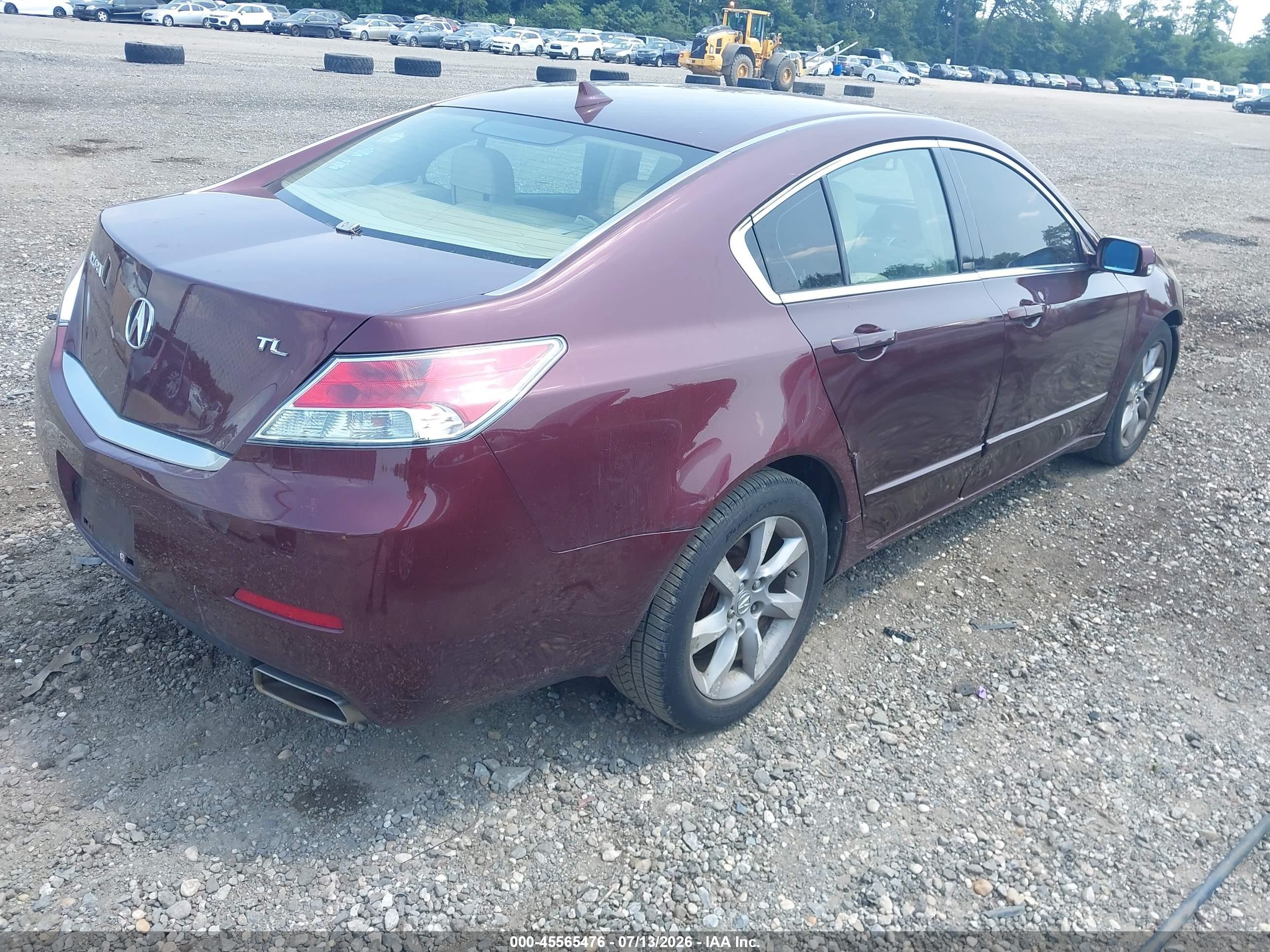 2012 Acura Tl 3.5 Red vin: 19UUA8F25CA000422