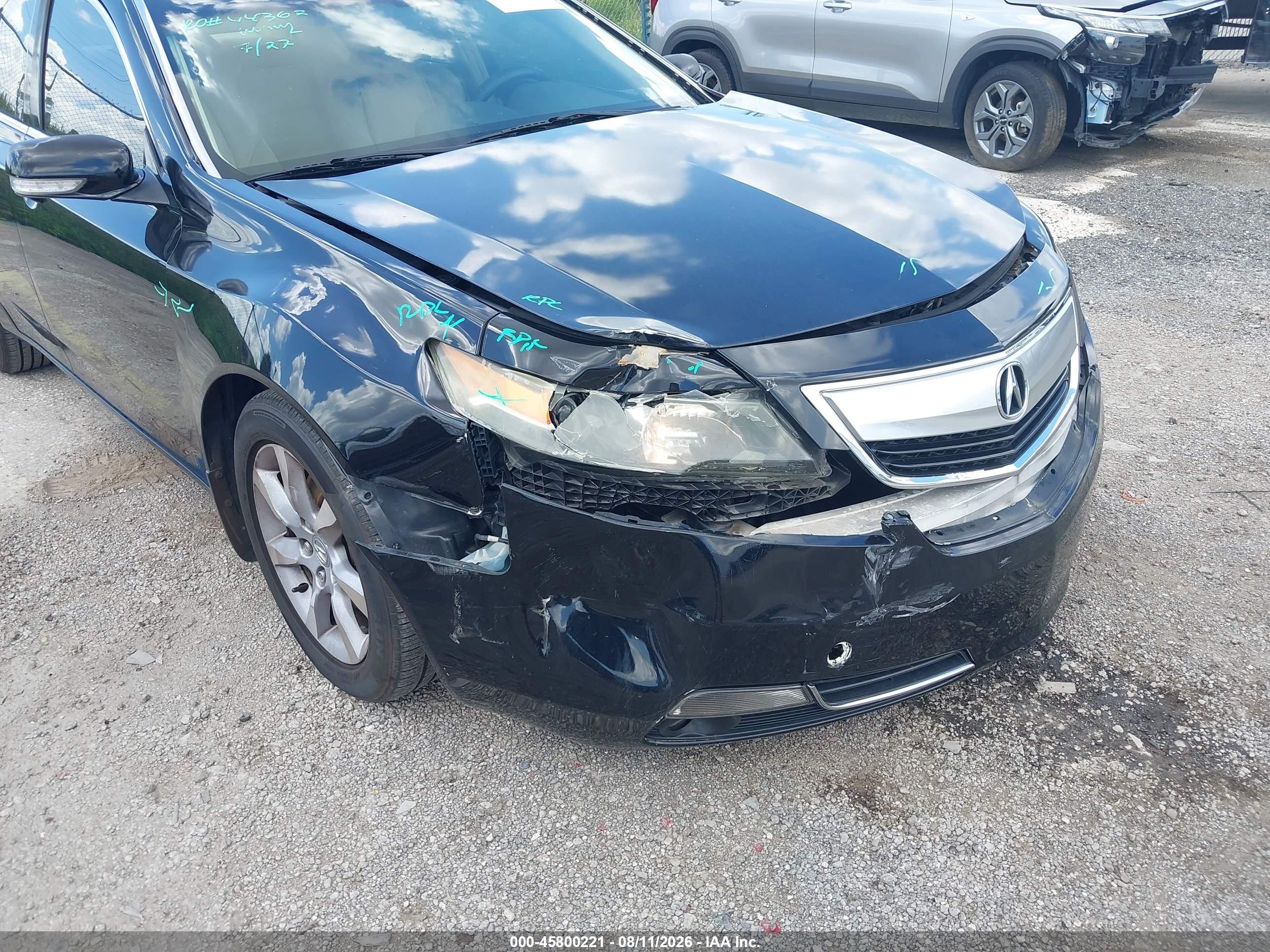 2012 Acura Tl 3.5 Черный vin: 19UUA8F25CA006463