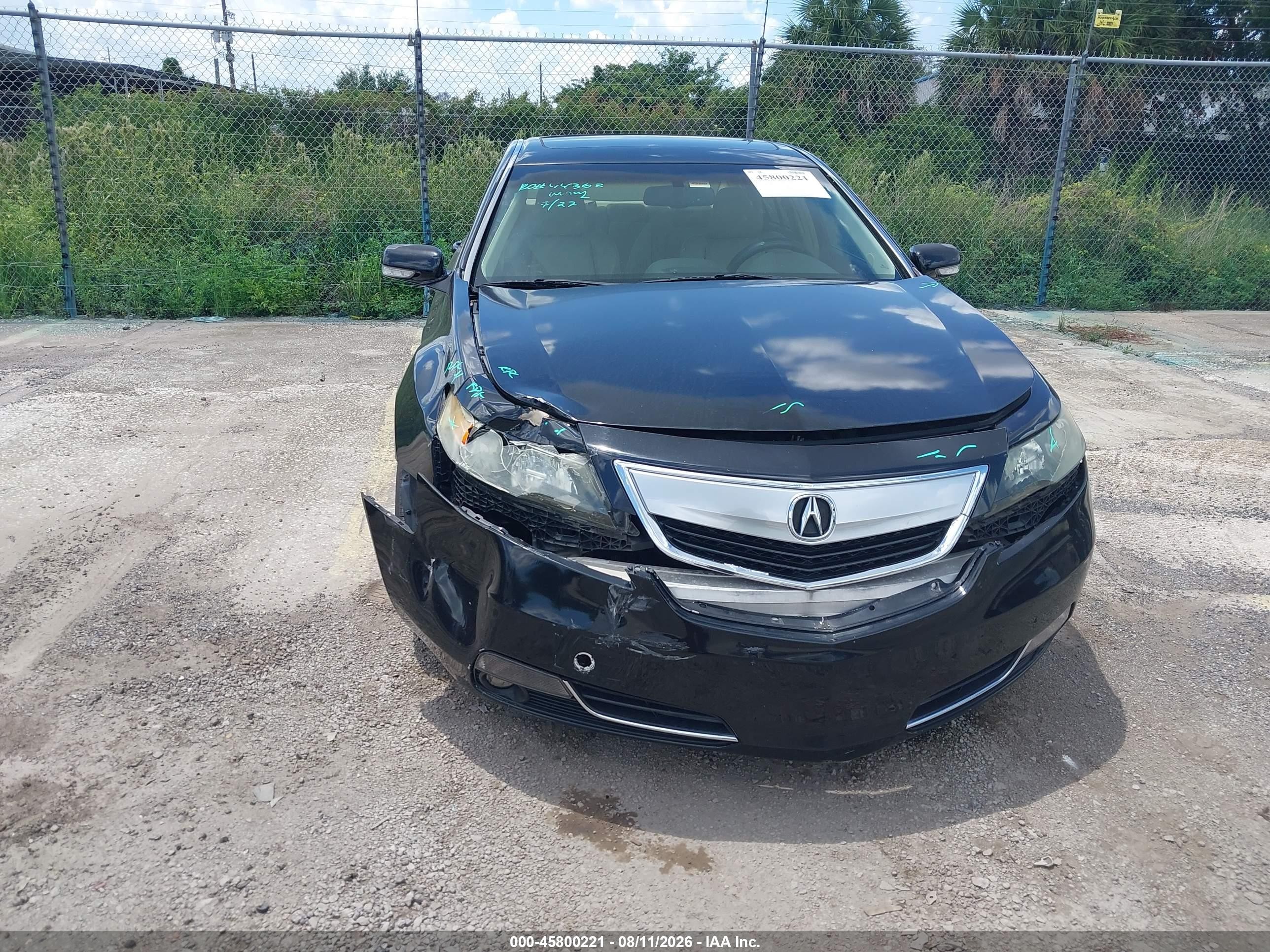 2012 Acura Tl 3.5 Черный vin: 19UUA8F25CA006463