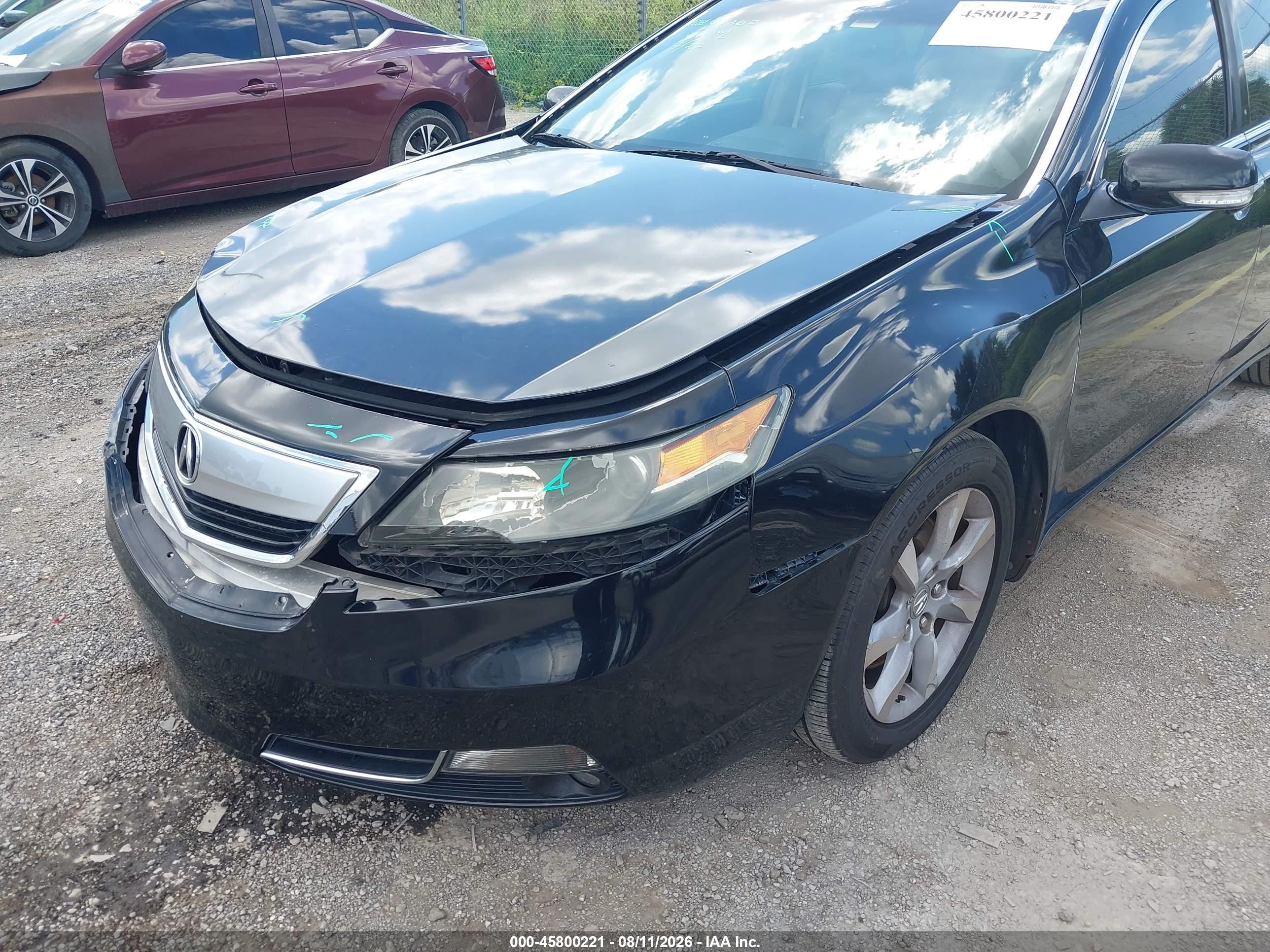 2012 Acura Tl 3.5 Черный vin: 19UUA8F25CA006463