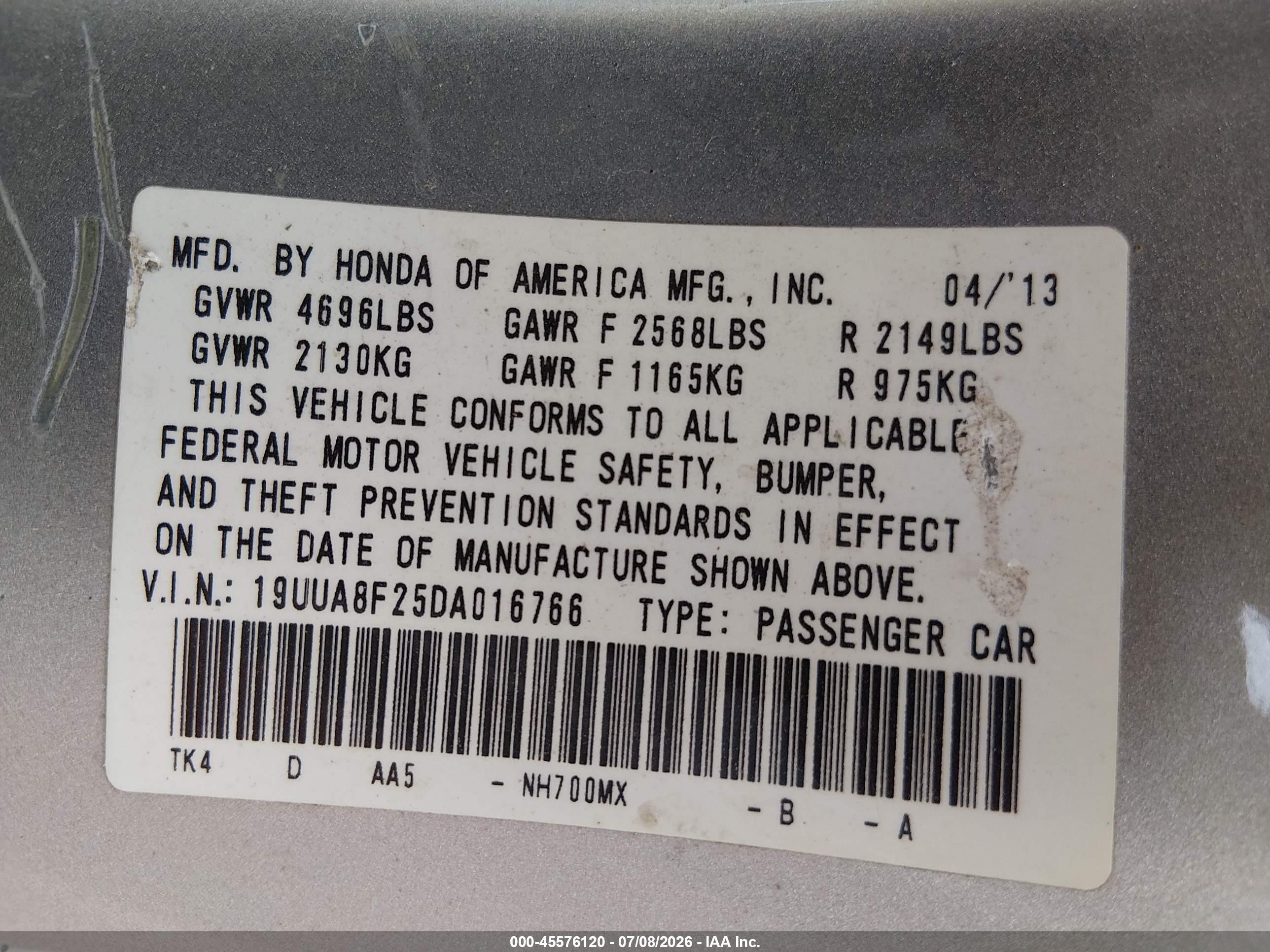 2013 Acura Tl 3.5 Silver vin: 19UUA8F25DA016766