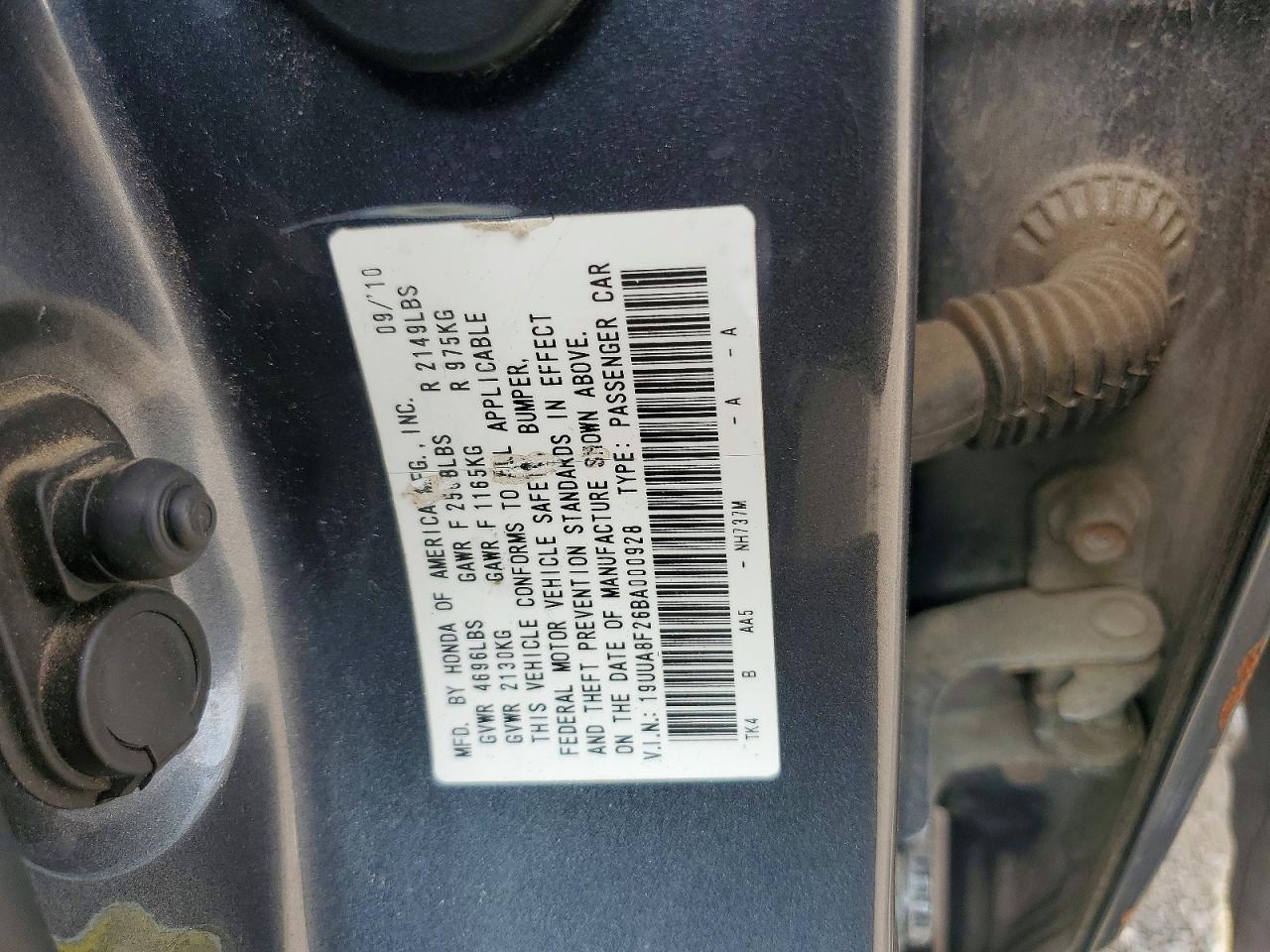 2011 Acura Tl Gray vin: 19UUA8F26BA000928