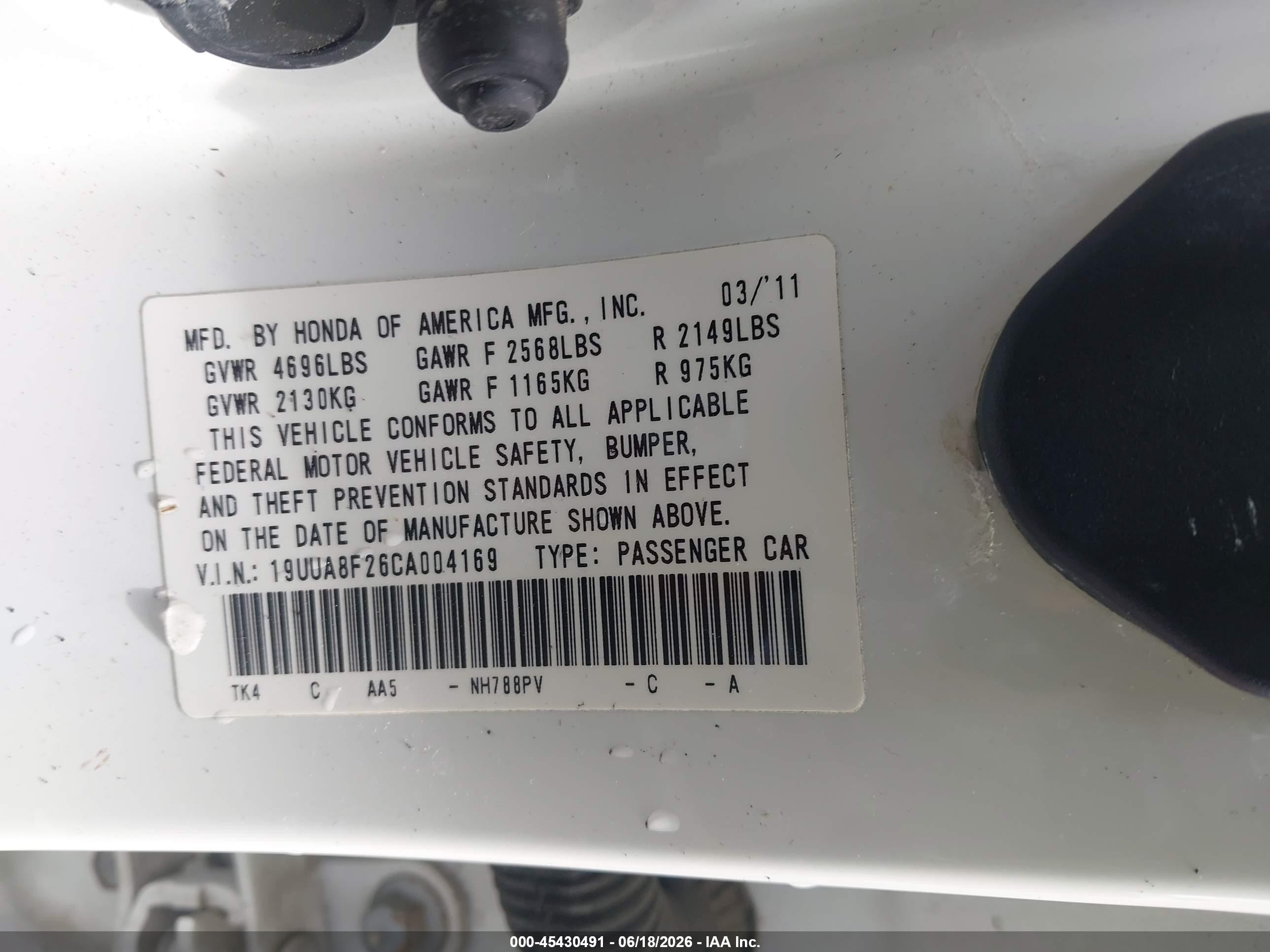 2012 Acura Tl 3.5 White vin: 19UUA8F26CA004169